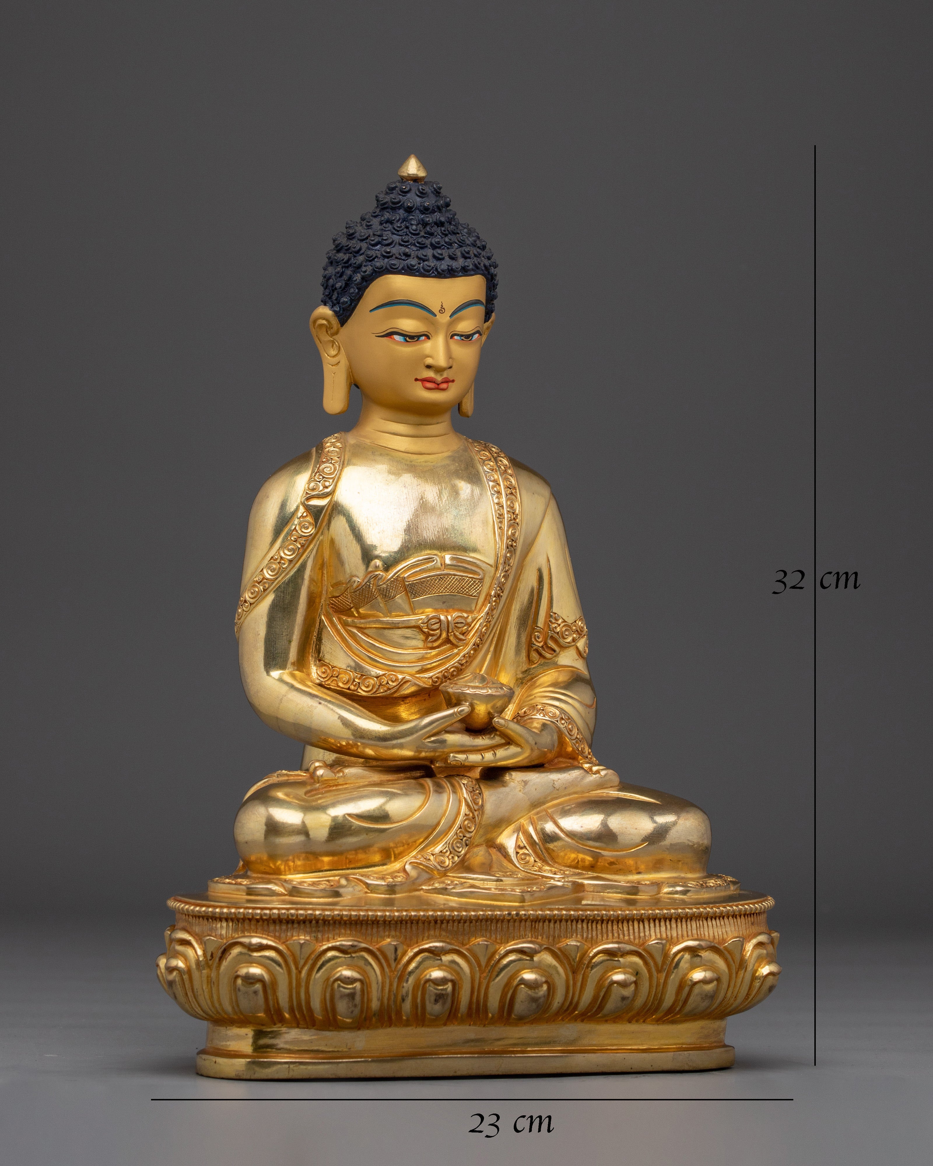 Amitabha Buddha Statue Gold Gilded 