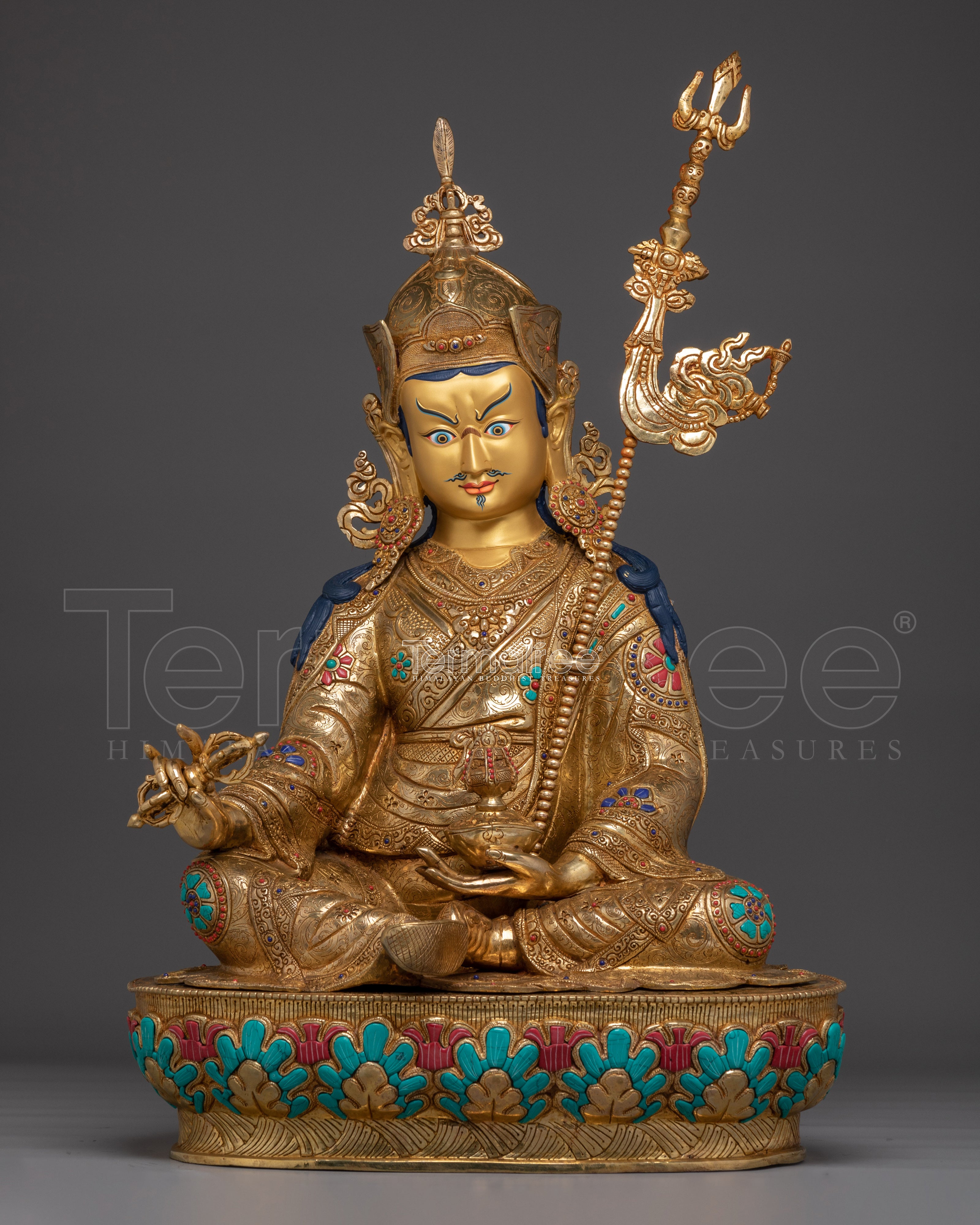 Vajrayana Teacher Guru Rinpoche Statue | Buddhist Master Sculpture