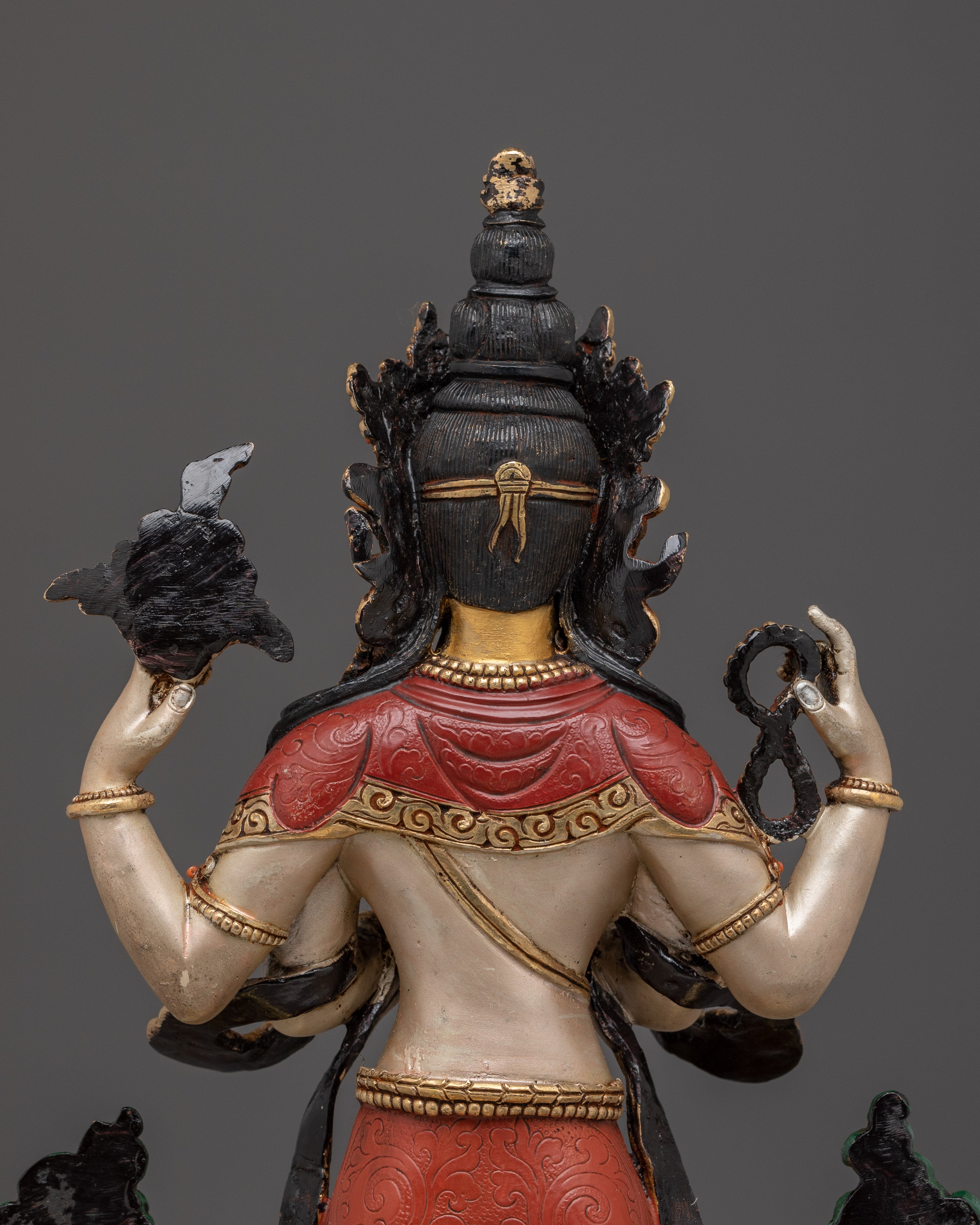Majestic Chenrezig on throne Statue | Avalokiteshvara - Bodhisattva of Compassion