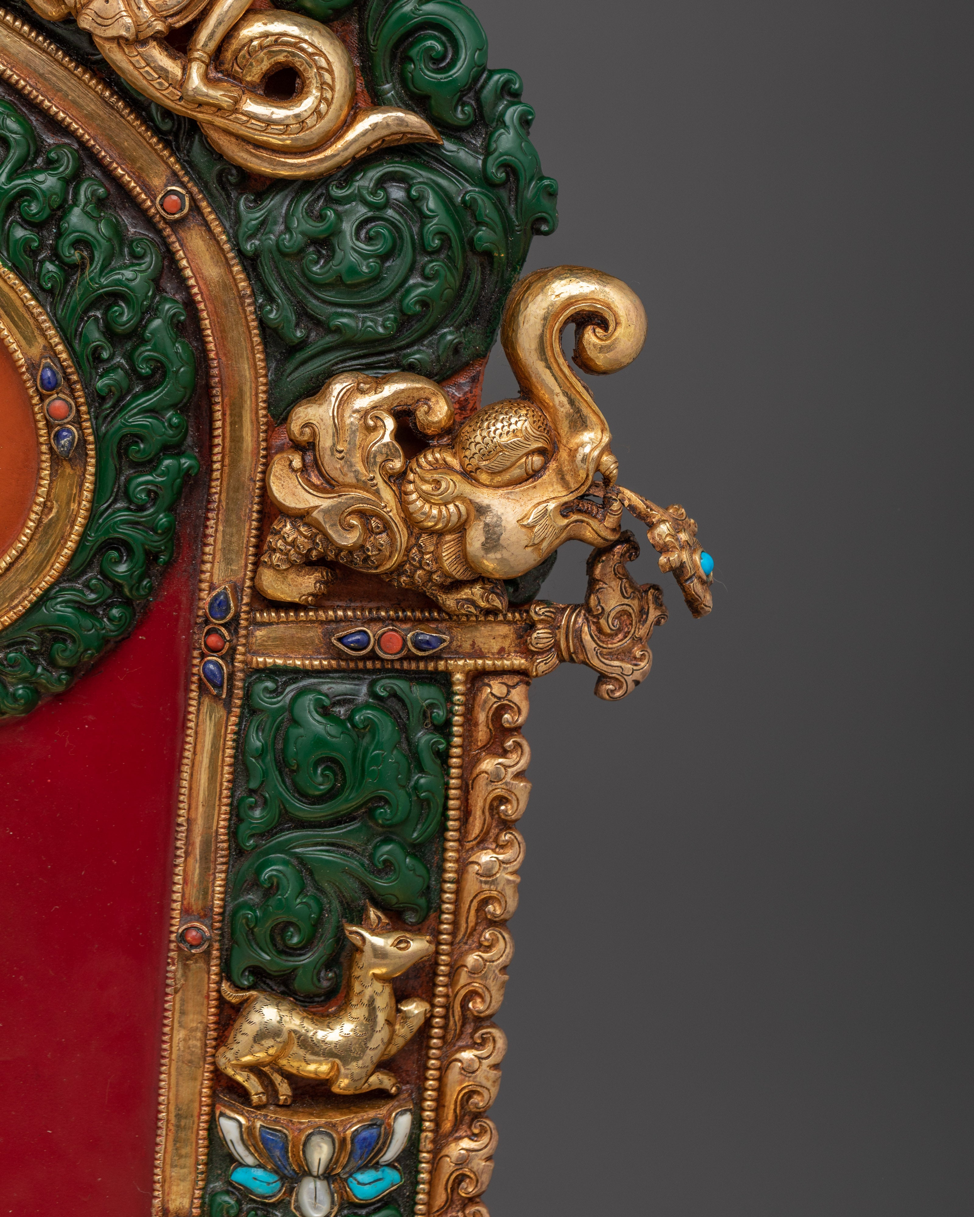 Majestic Chenrezig on throne Statue | Avalokiteshvara - Bodhisattva of Compassion