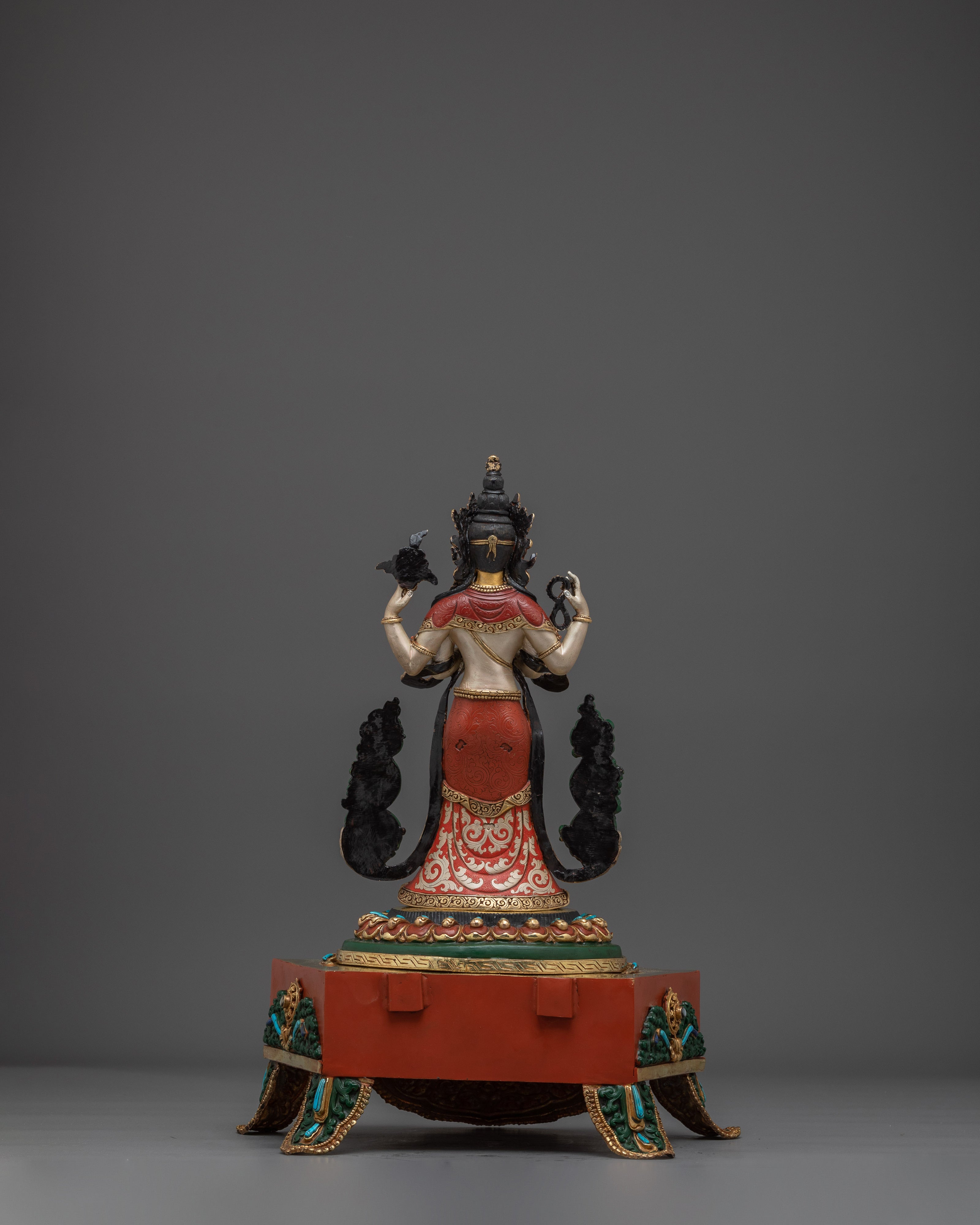 Majestic Chenrezig on throne Statue | Avalokiteshvara - Bodhisattva of Compassion