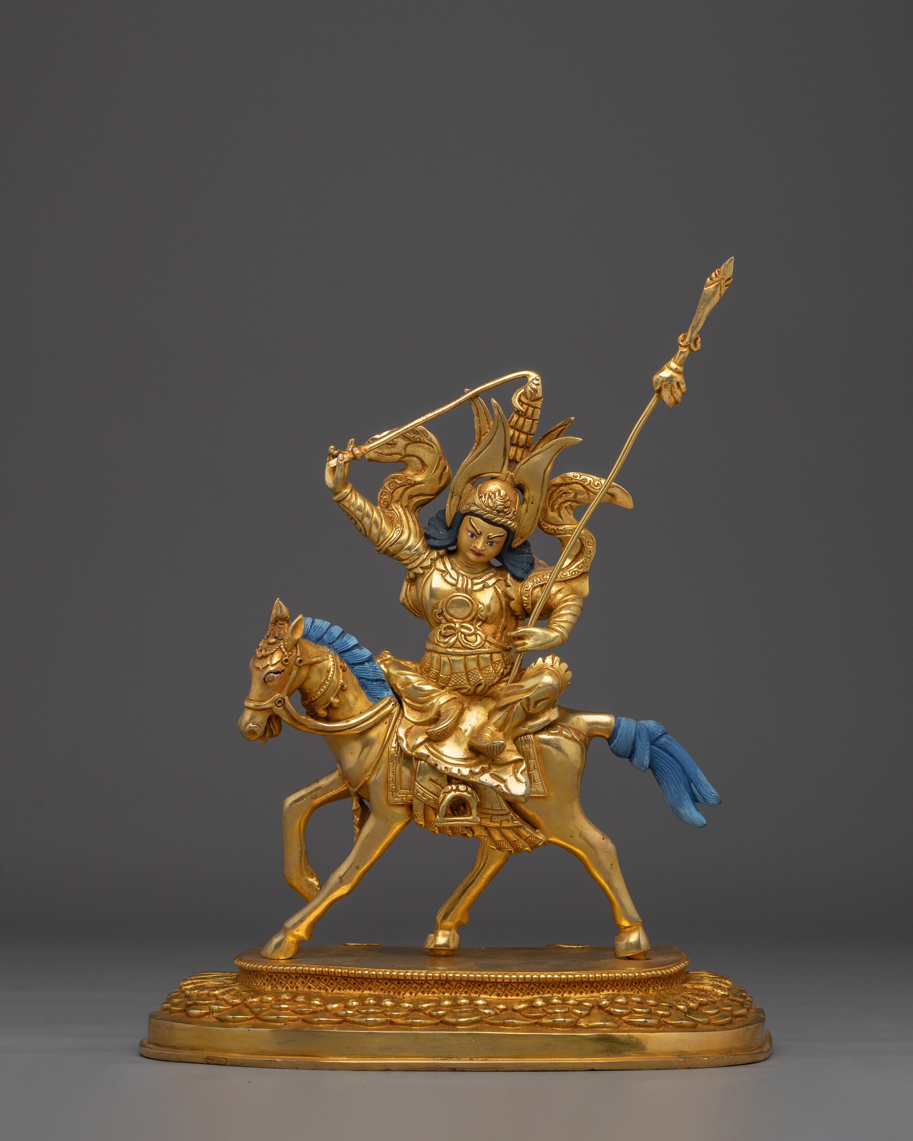 Tibetan Warrior King Gesar Statue | Protector of the Dharma