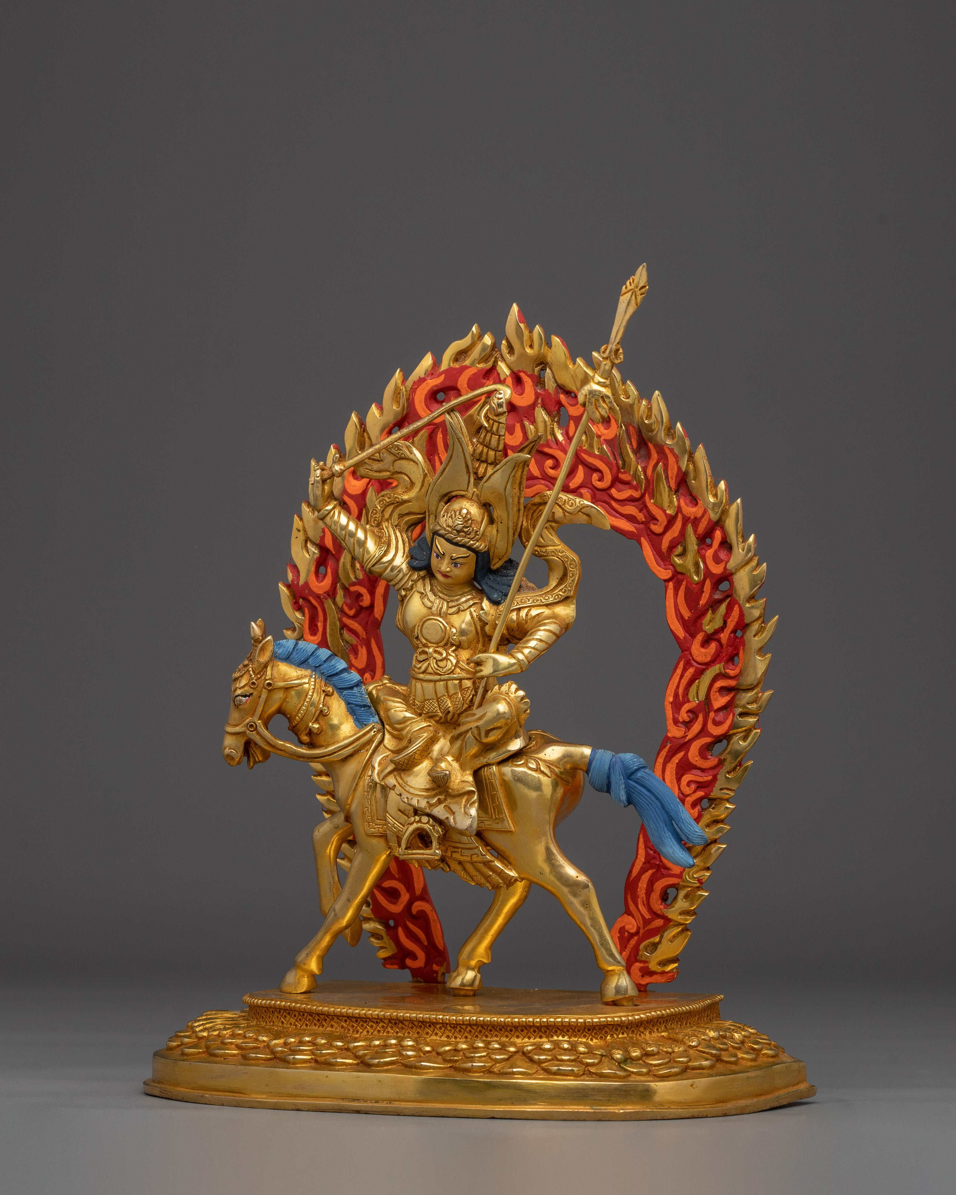 Tibetan Warrior King Gesar Statue | Protector of the Dharma