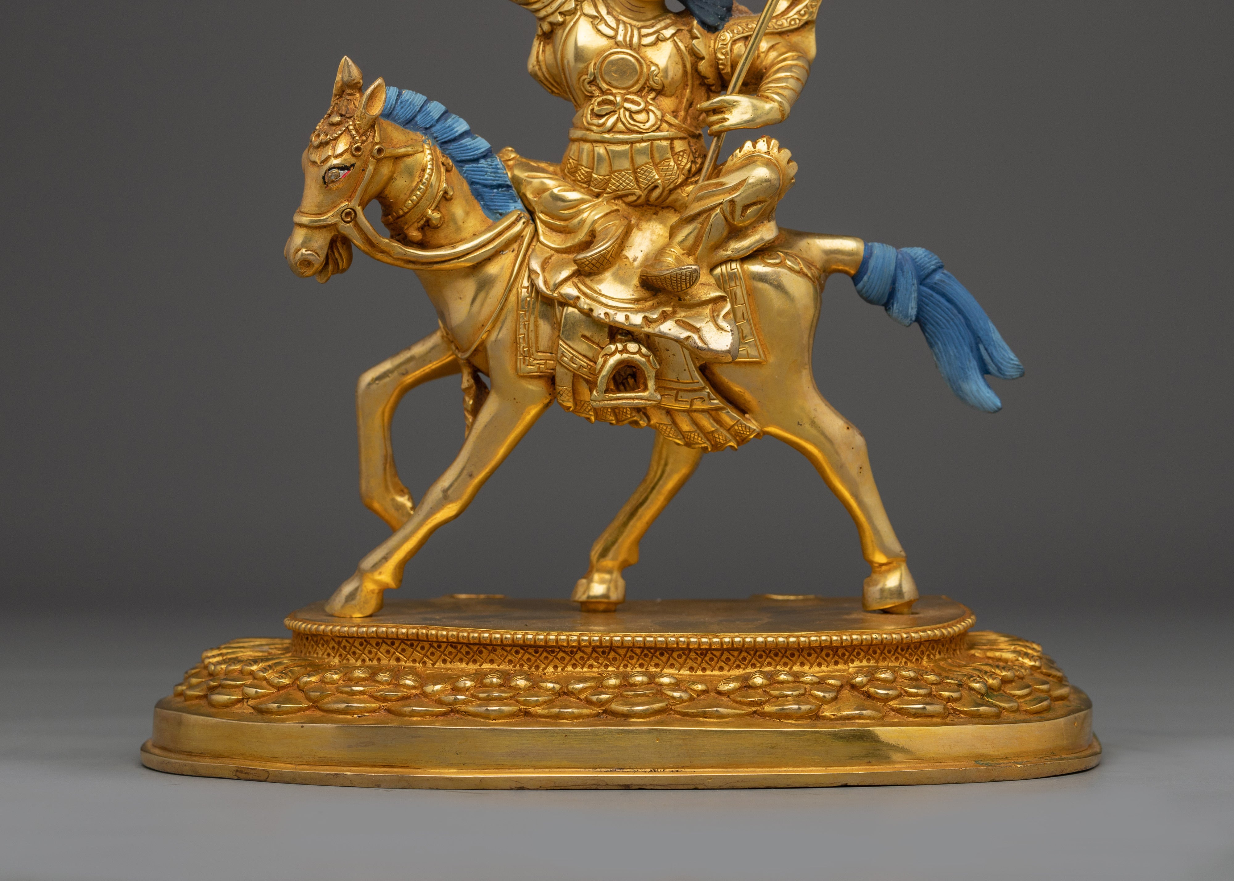 Tibetan Warrior King Gesar Statue | Protector of the Dharma