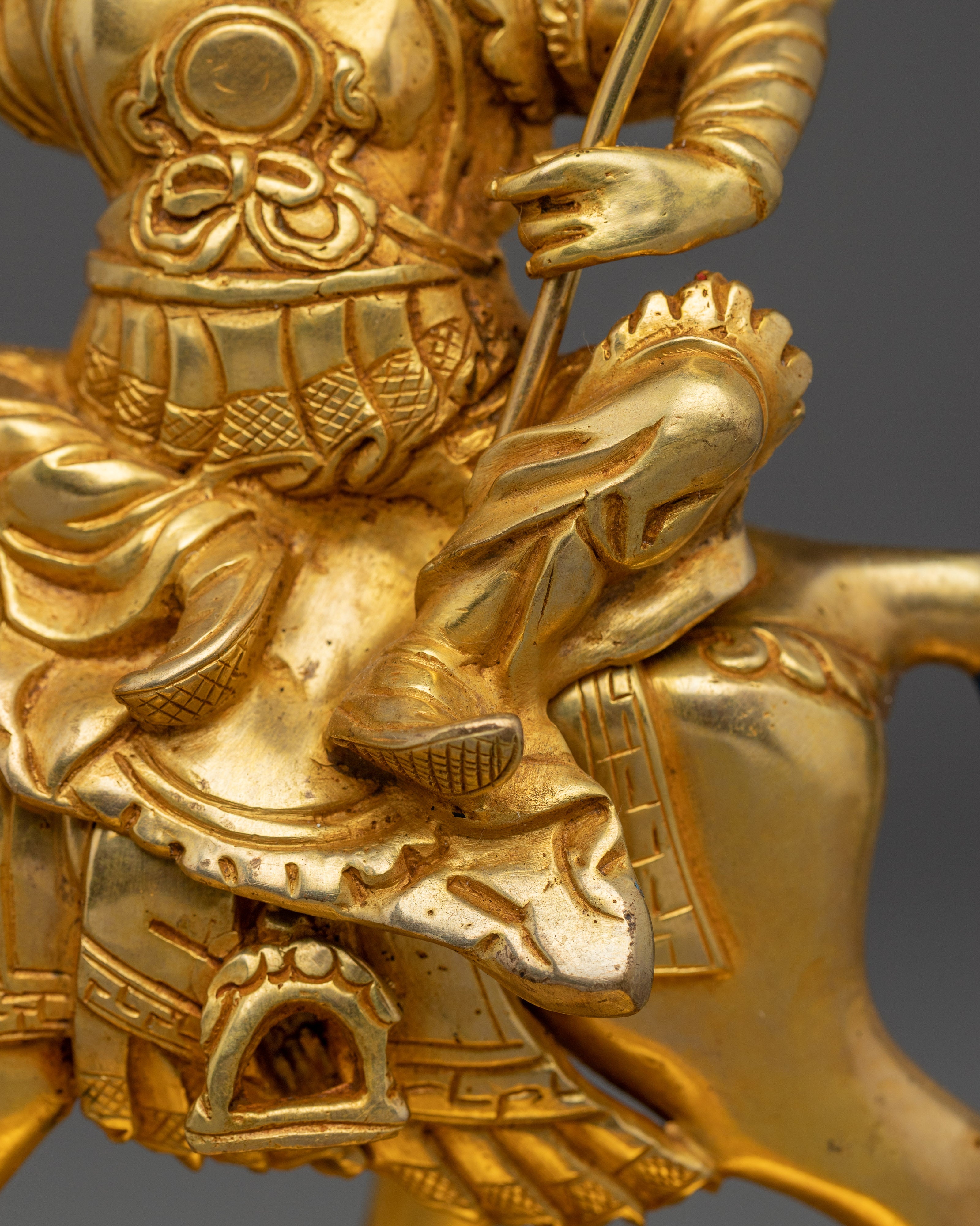 Tibetan Warrior King Gesar Statue | Protector of the Dharma