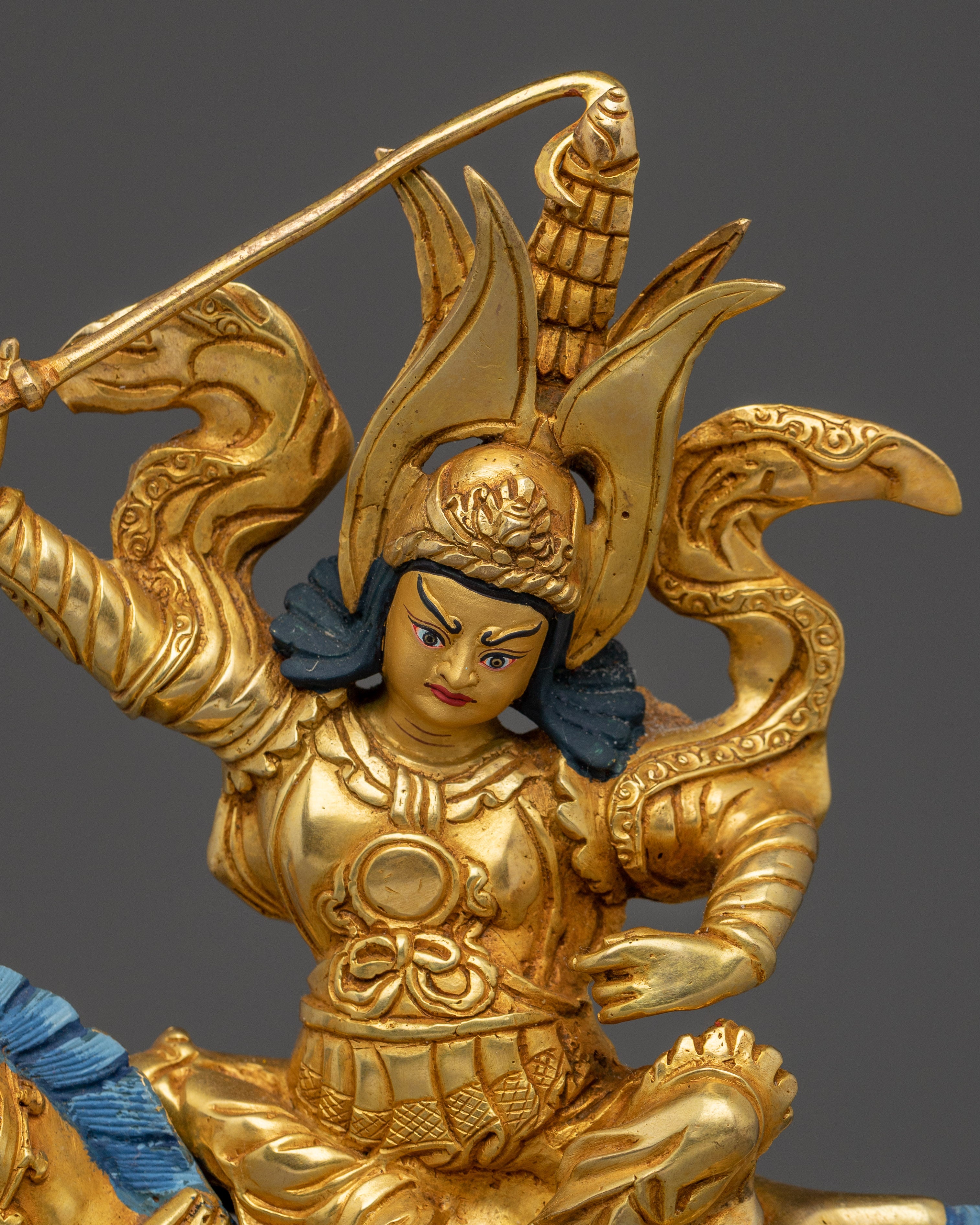 Tibetan Warrior King Gesar Statue | Protector of the Dharma