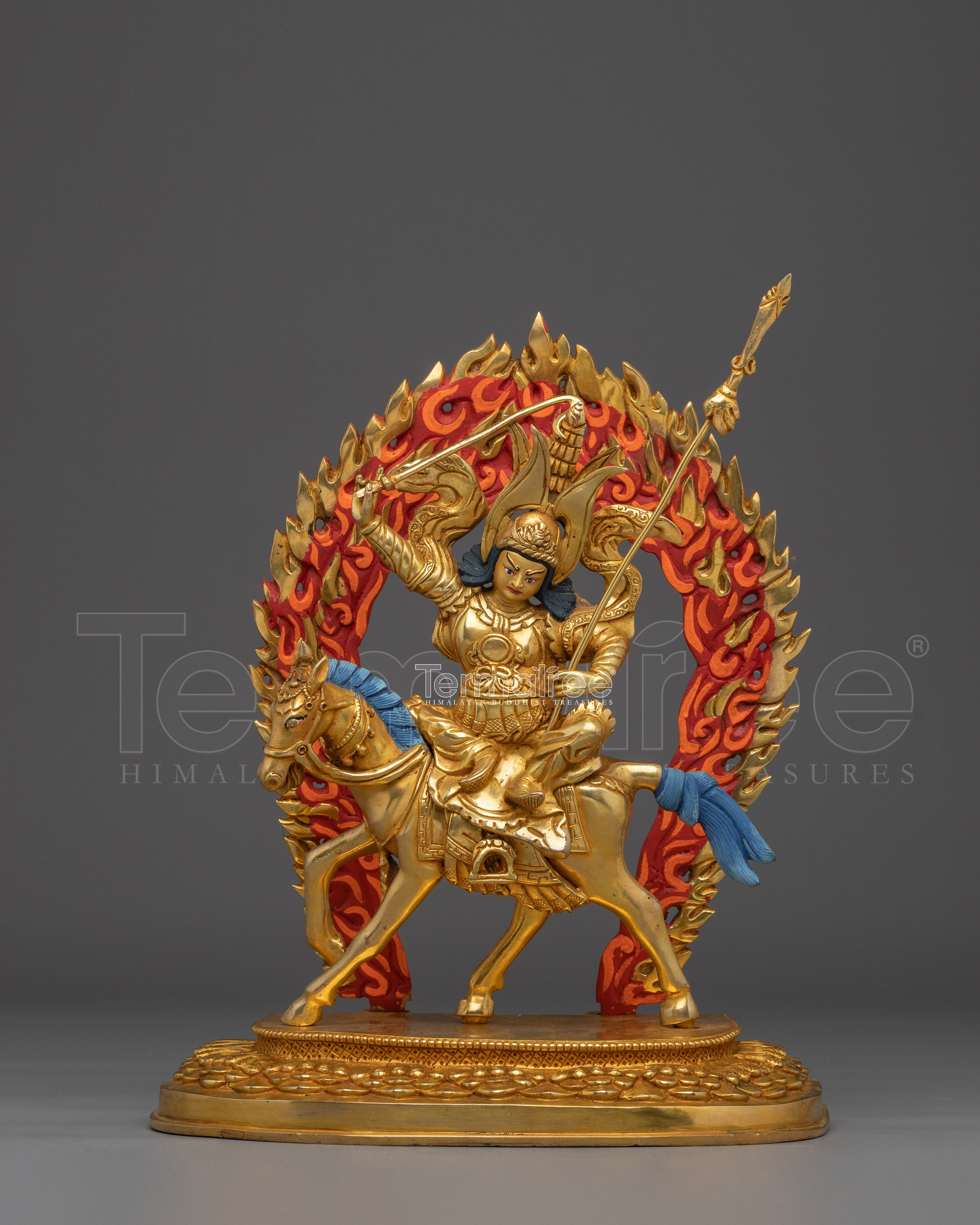 Tibetan Warrior King Gesar Statue | Protector of the Dharma