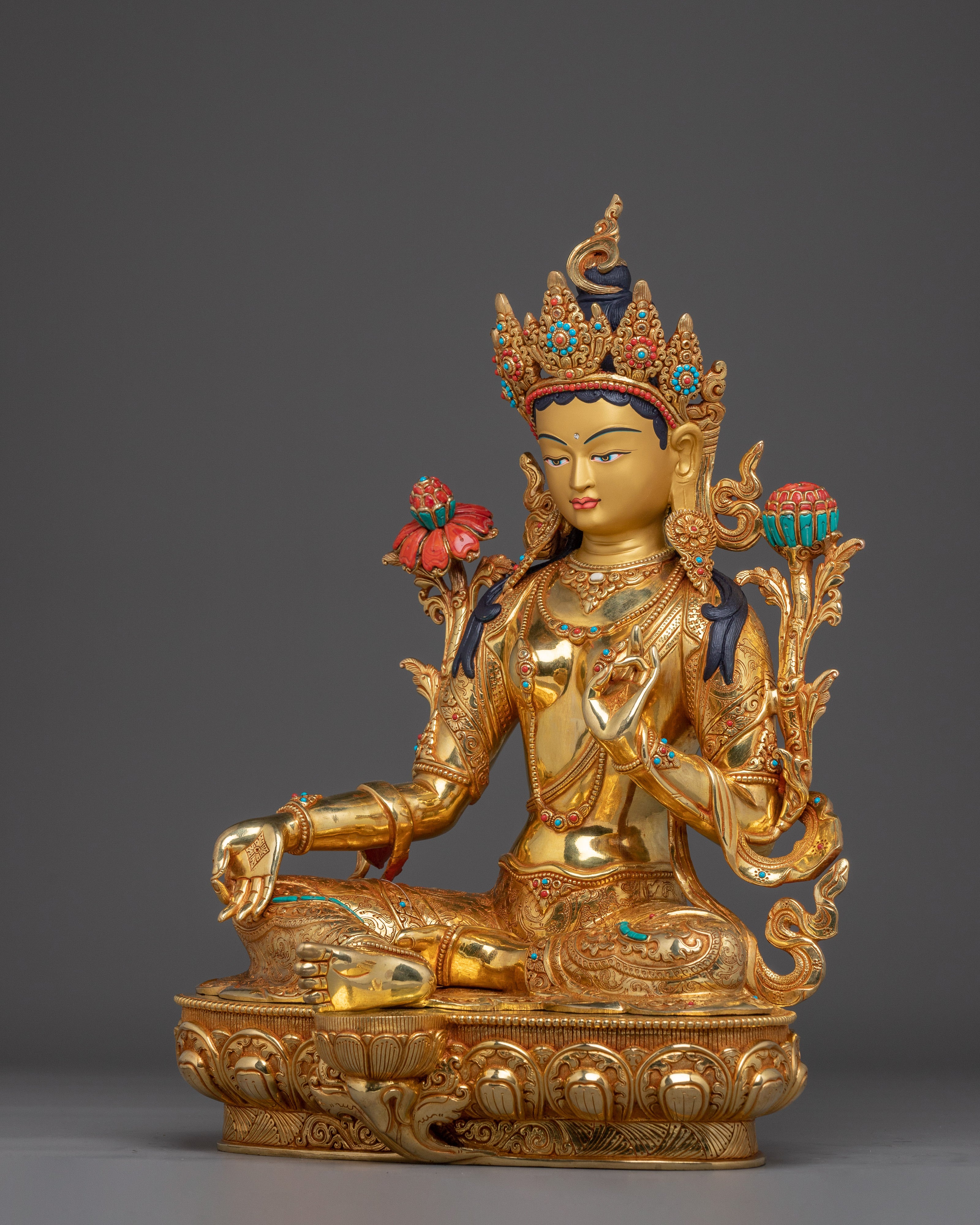 Protector Goddess Green Tara Figurine |  Mother of All Buddhas