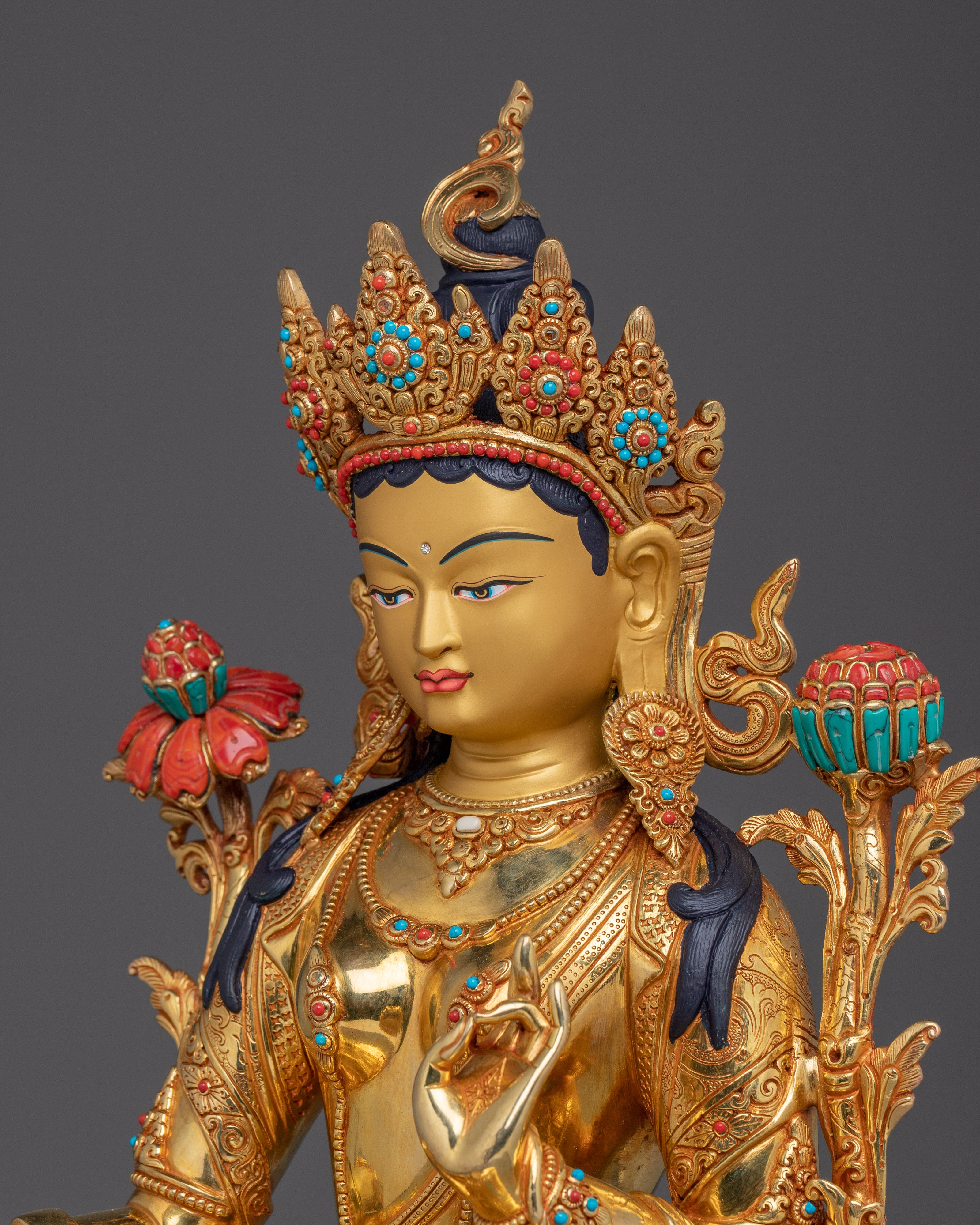 Protector Goddess Green Tara Figurine |  Mother of All Buddhas