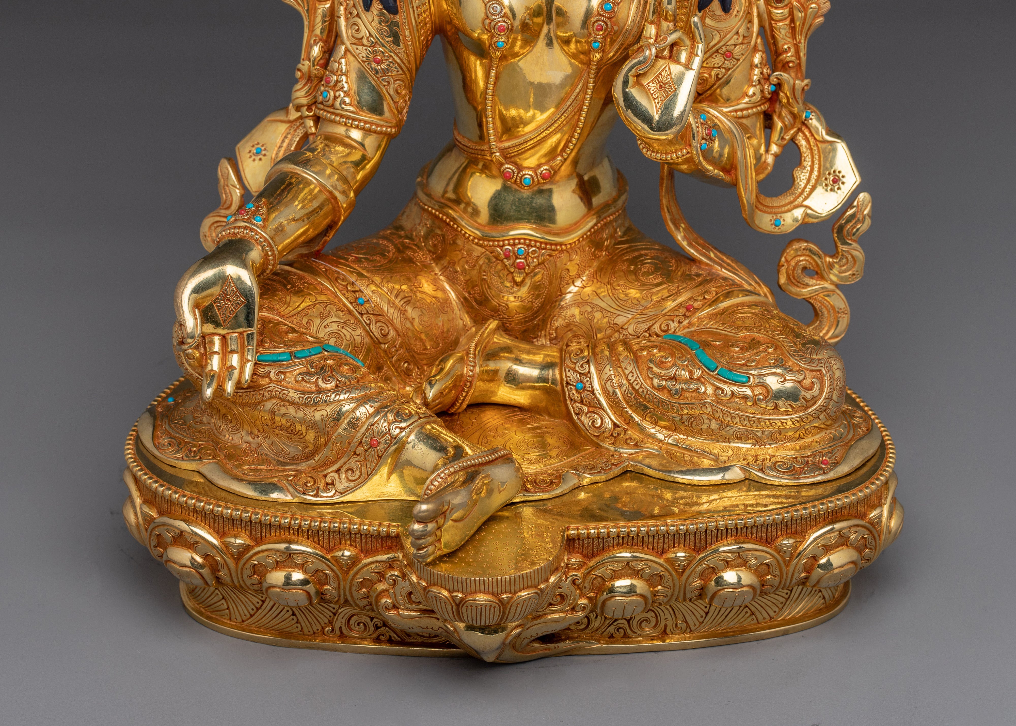 Protector Goddess Green Tara Figurine |  Mother of All Buddhas
