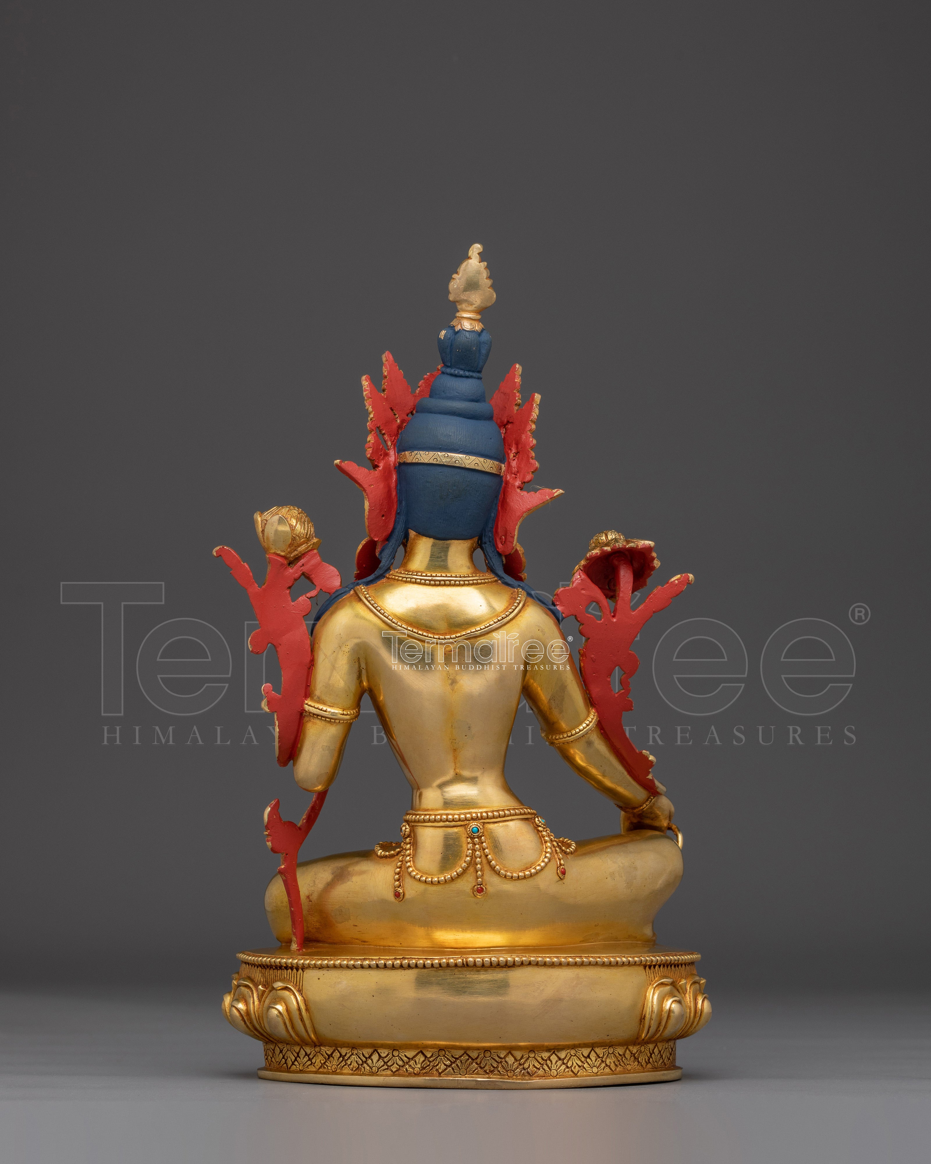 Vajrasattva statue in Gold and Copper | Buddhist Deity of Purification