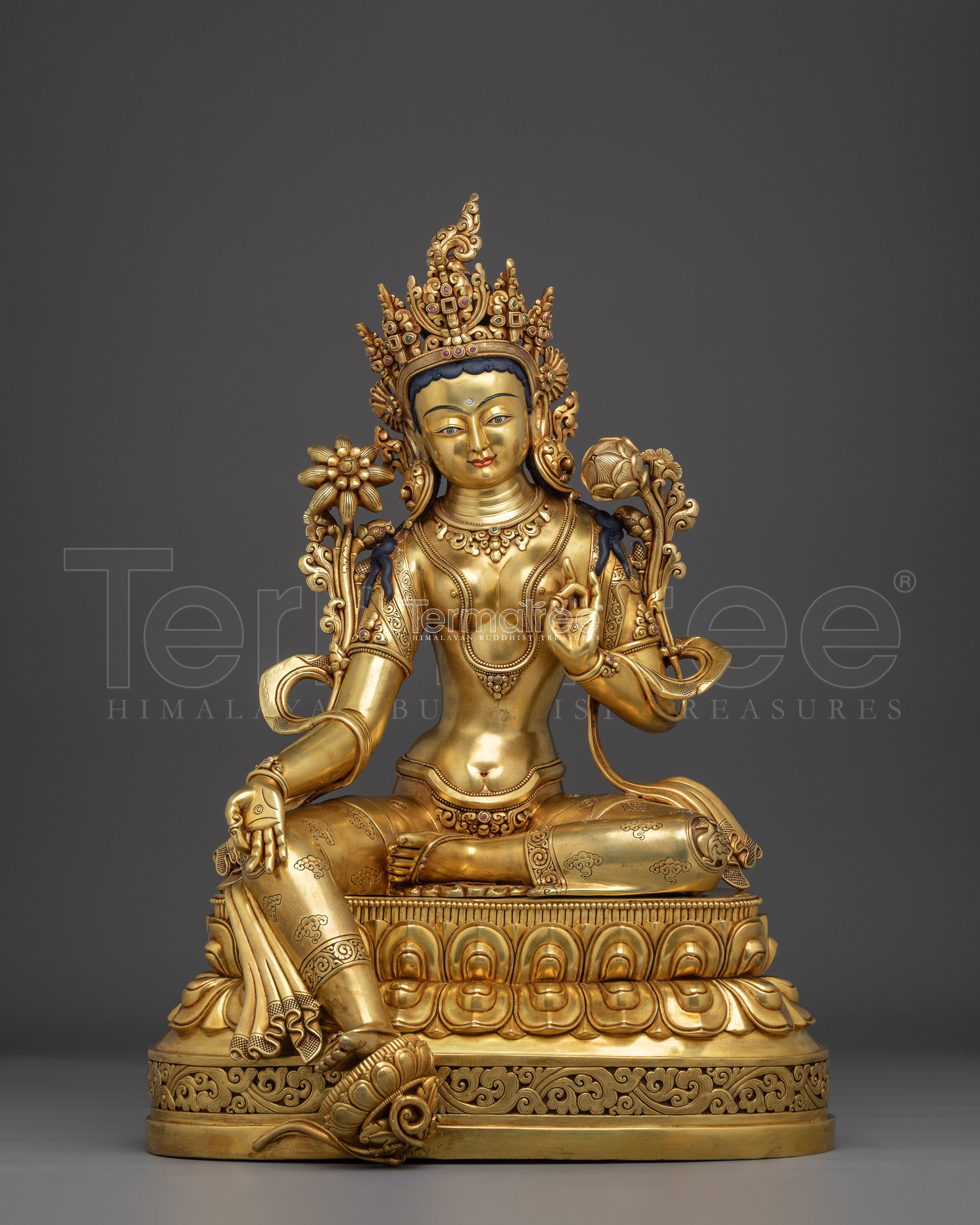 Green Tara Statue Goddess of Compassion | Healing and Protection Deity