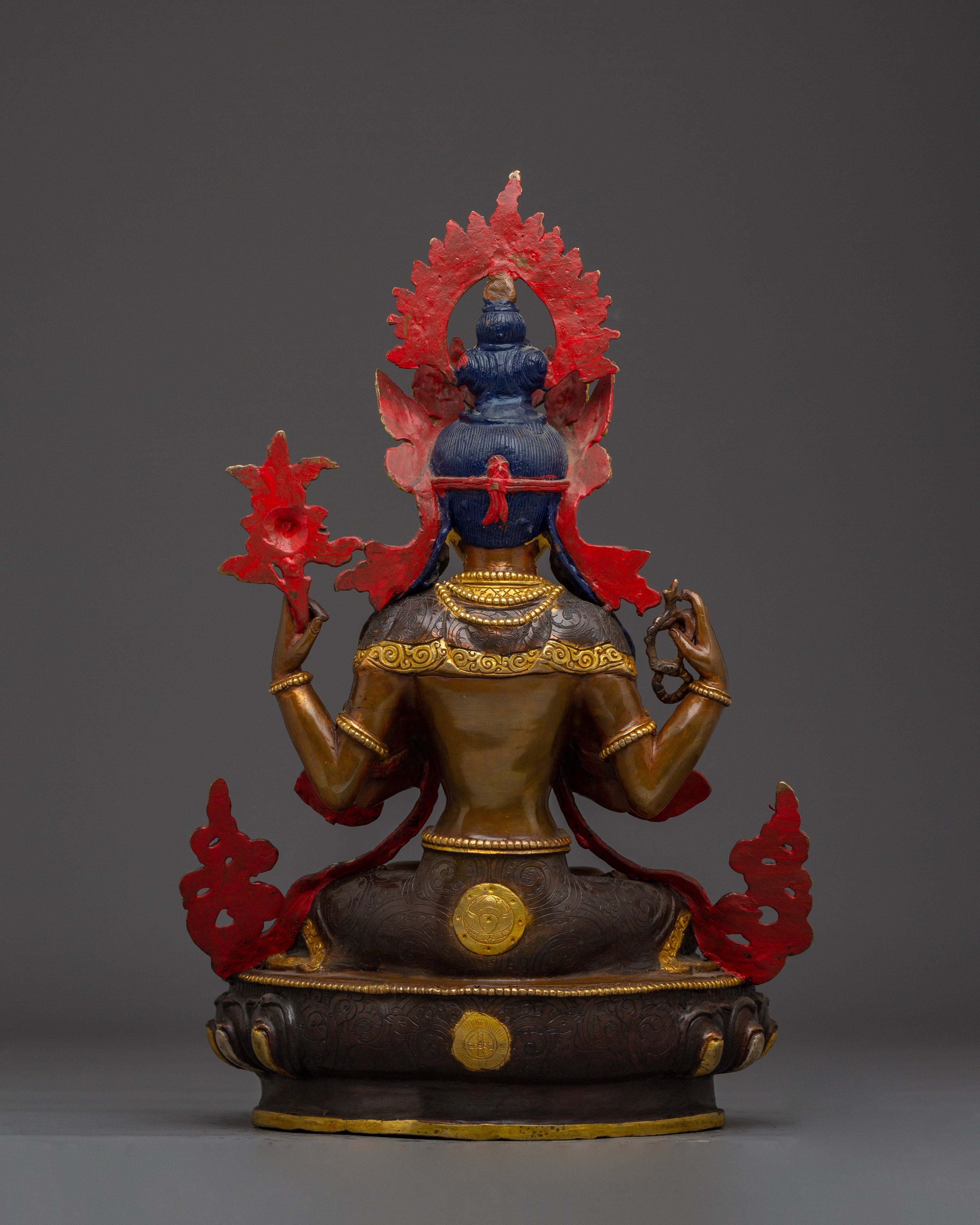 Handmade Tibetan Artwork of Chenrezig | Compassionate Bodhisattva