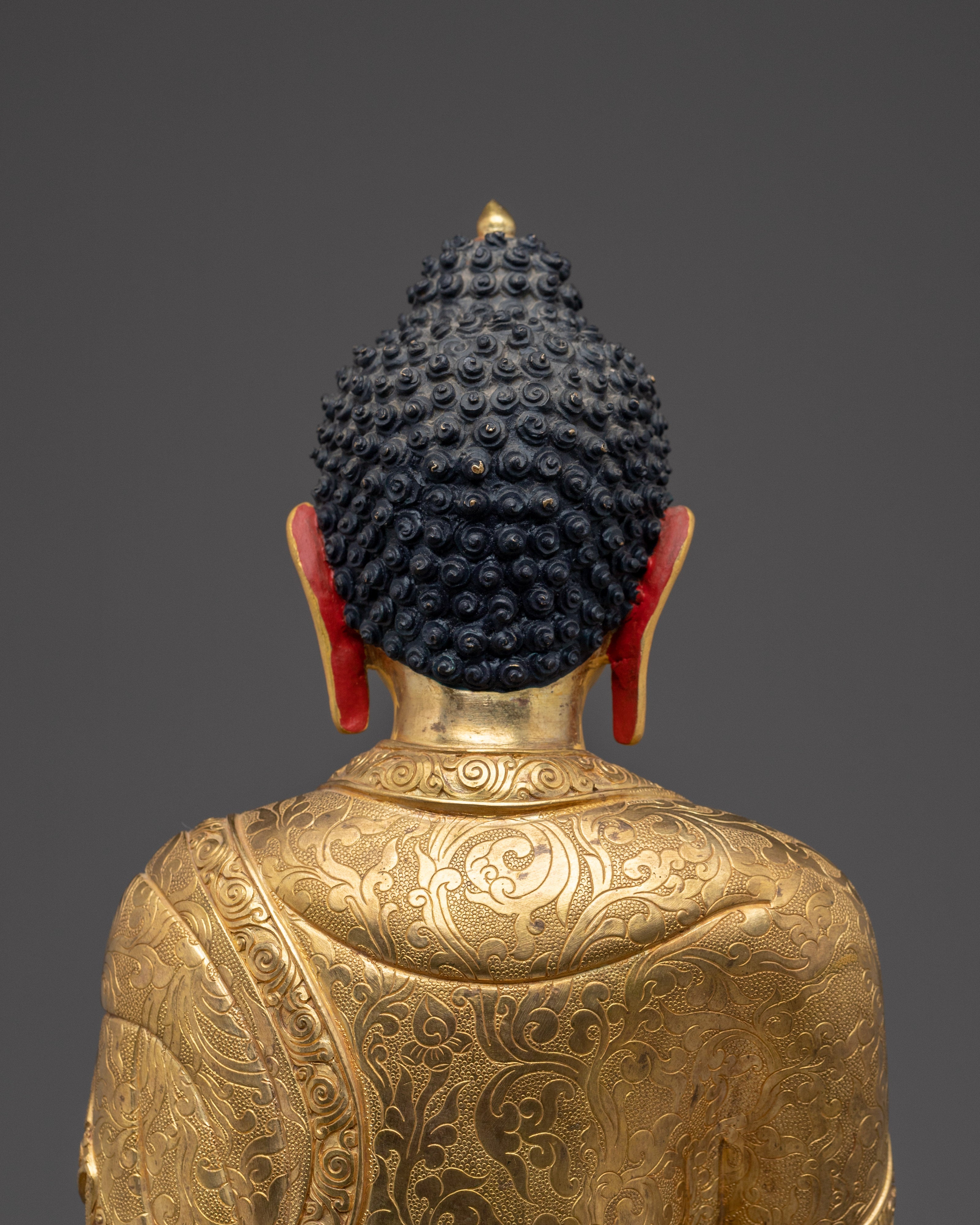 Buddhist Spiritual Icon Shakyamuni Buddha | Golden Handmade Statue