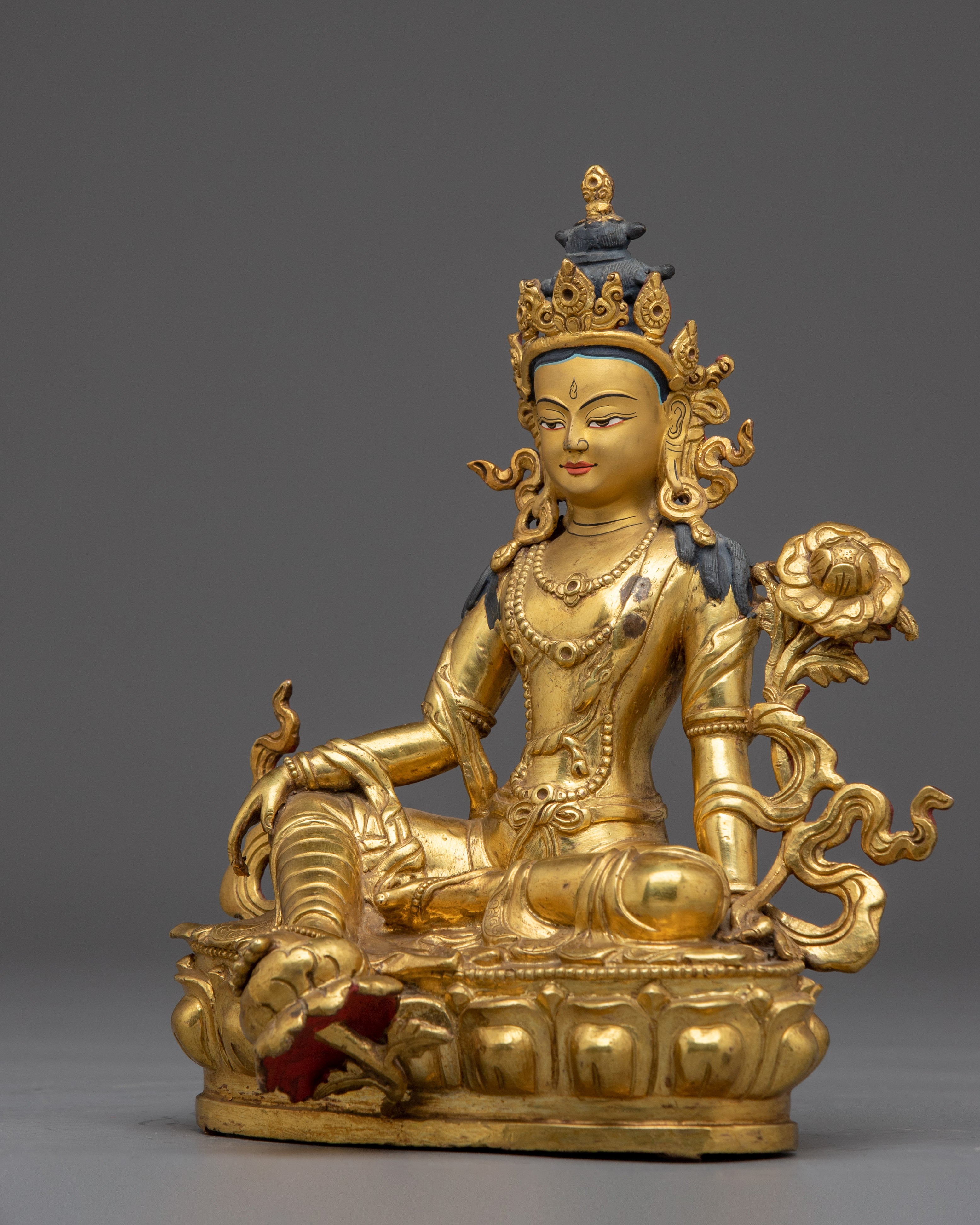 Golden Avalokiteshvara Statue | Bodhisattva of Compassion