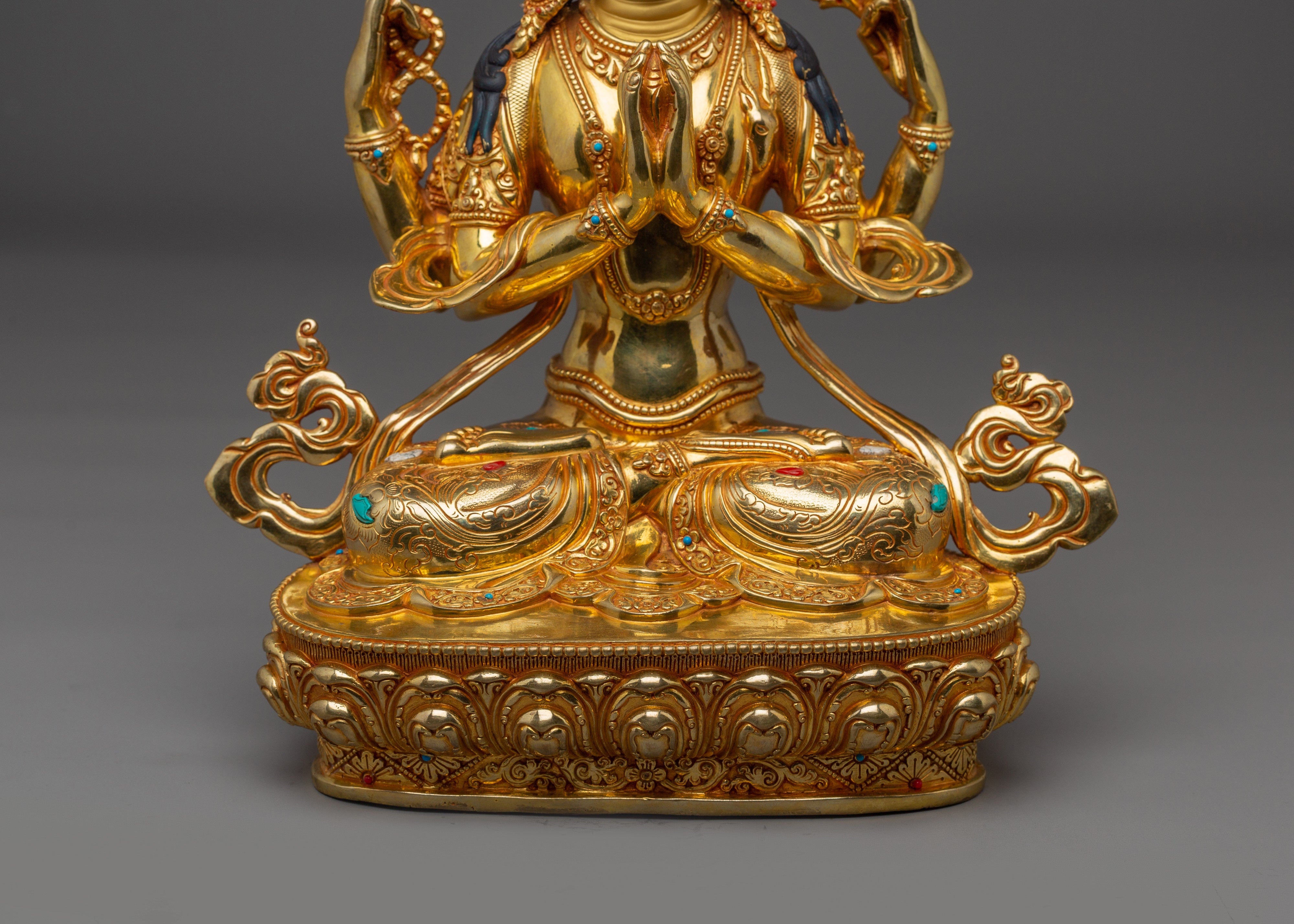 Statue of Four Armed Chenrezig | Bodhisattva of Compassion