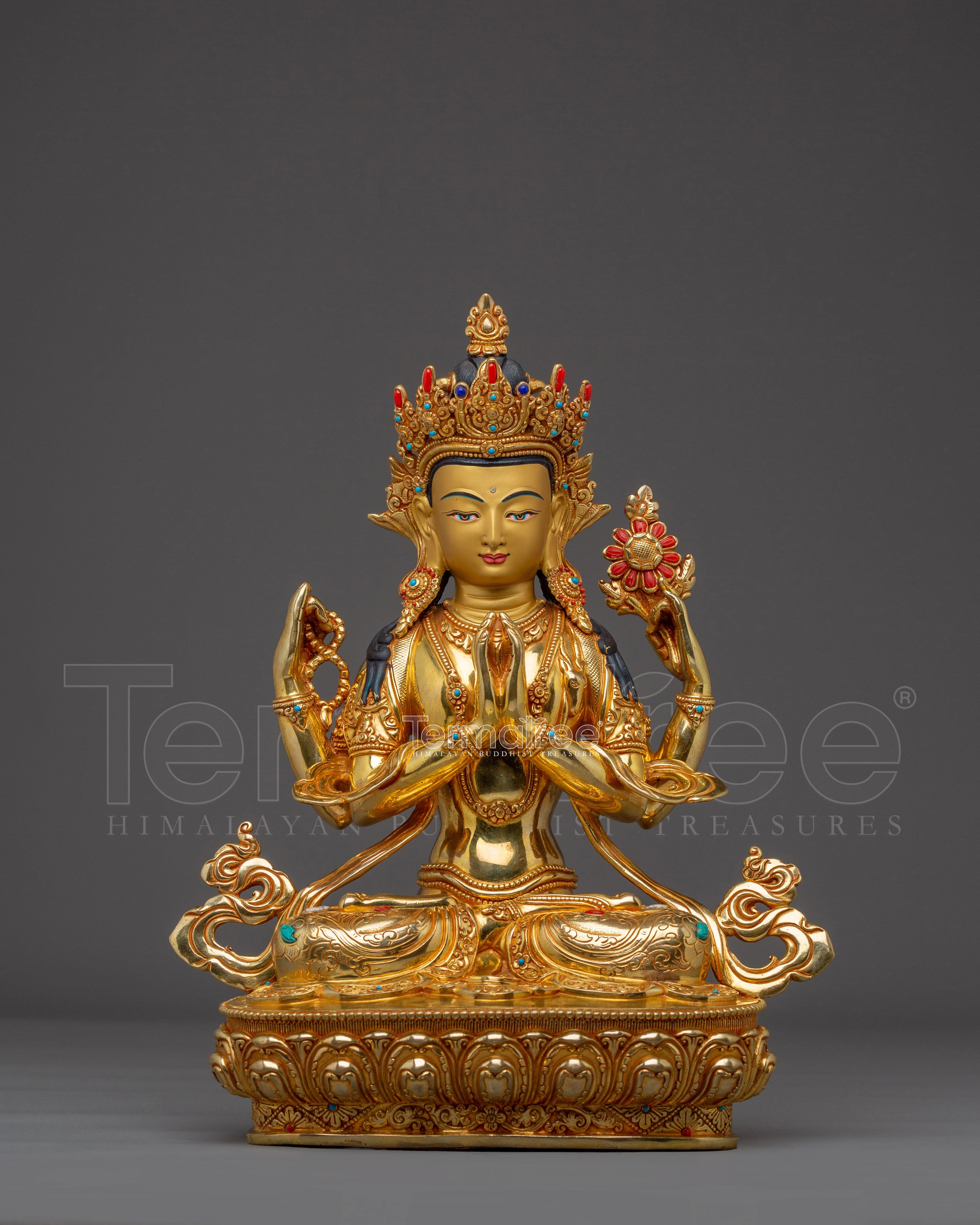 Statue of Four Armed Chenrezig | Bodhisattva of Compassion