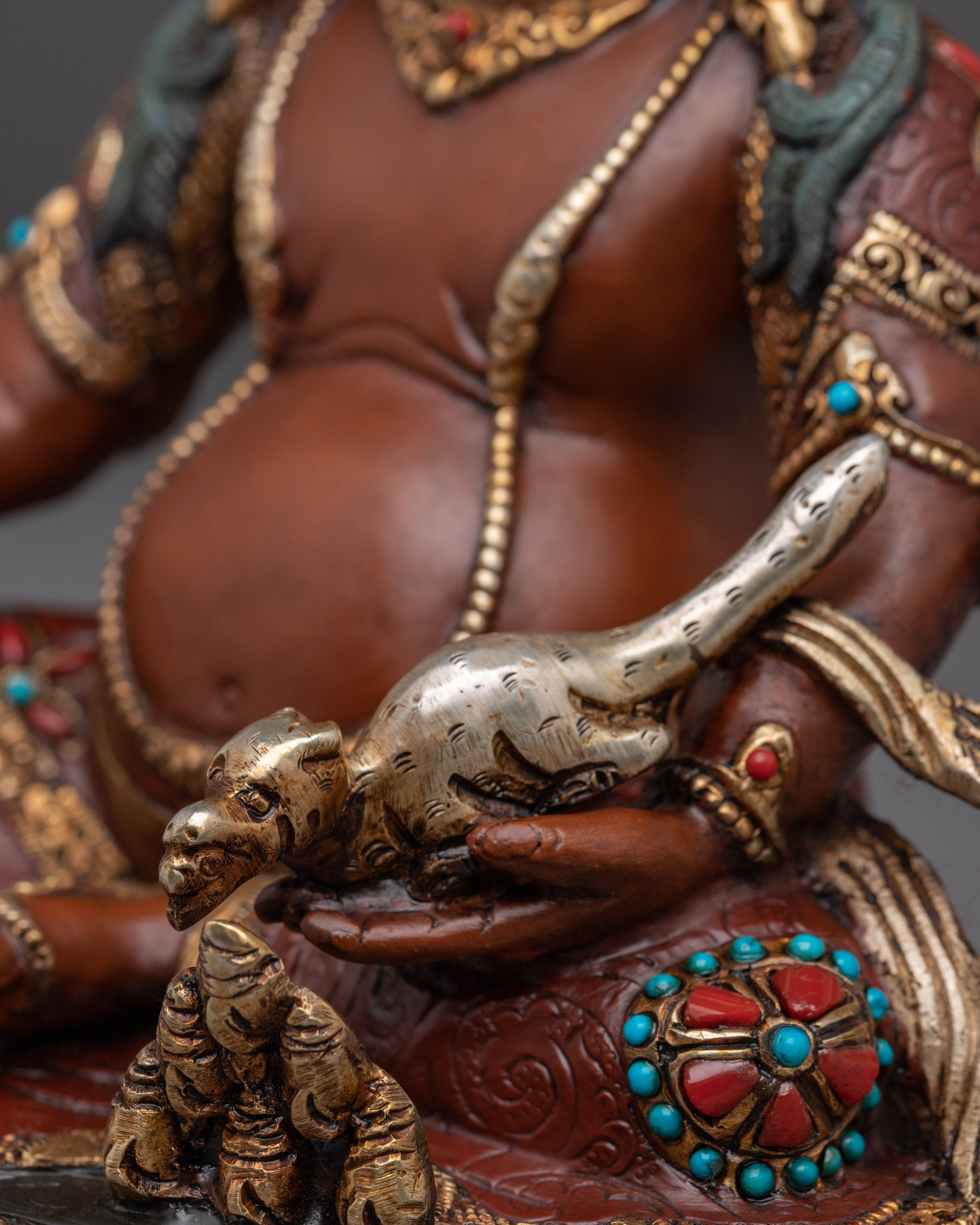 Prosperity Deity Dzambhala Figurine | Buddhist Guardian of Wealth