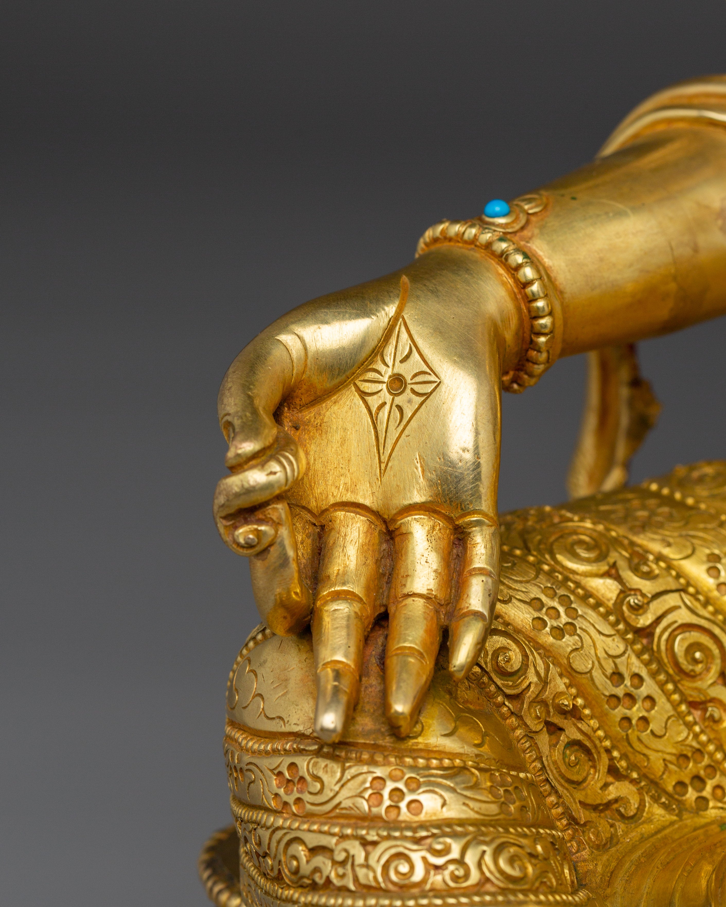 Golden Copper Green Tara Art | Embodies Compassion and Protection