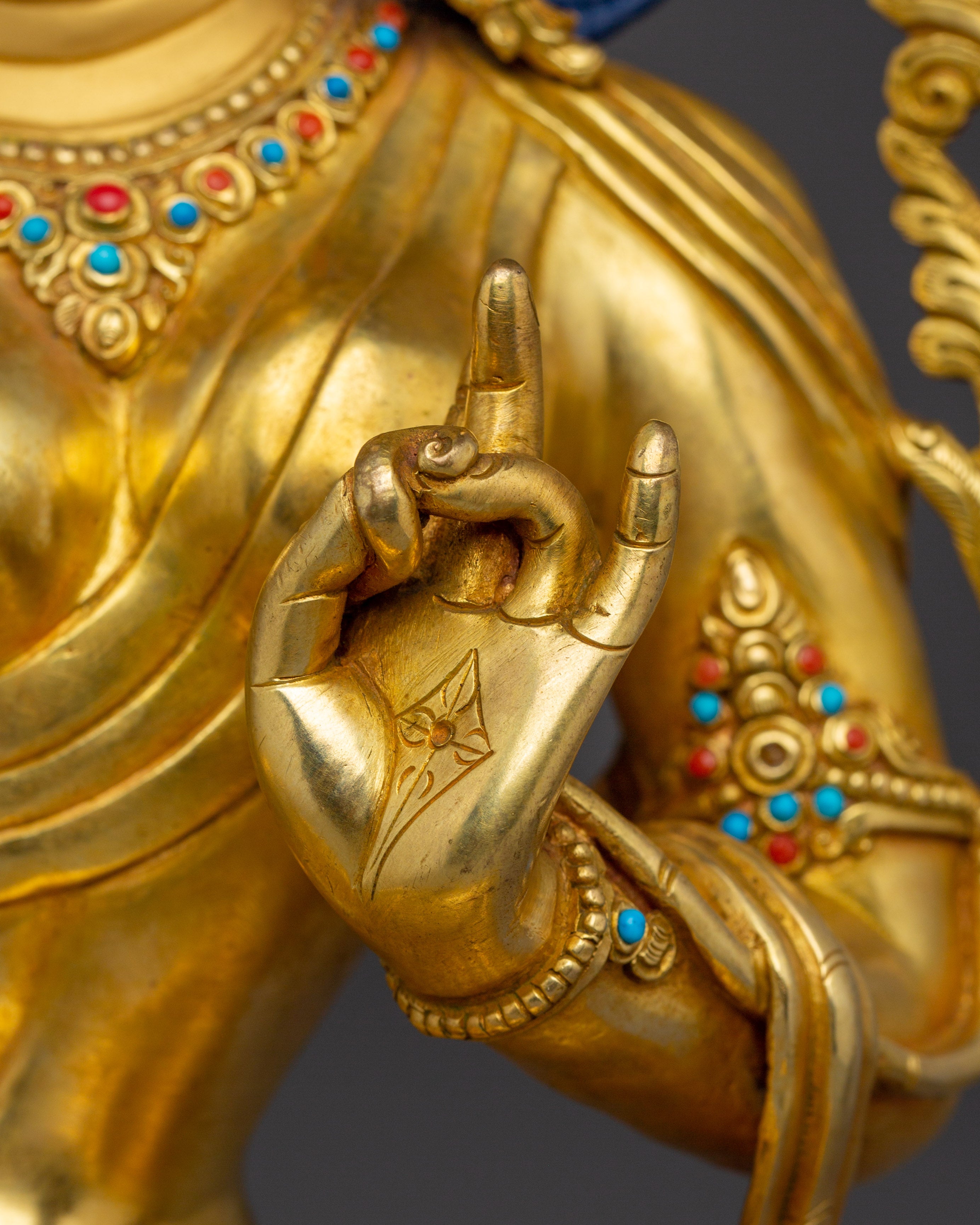Golden Copper Green Tara Art | Embodies Compassion and Protection