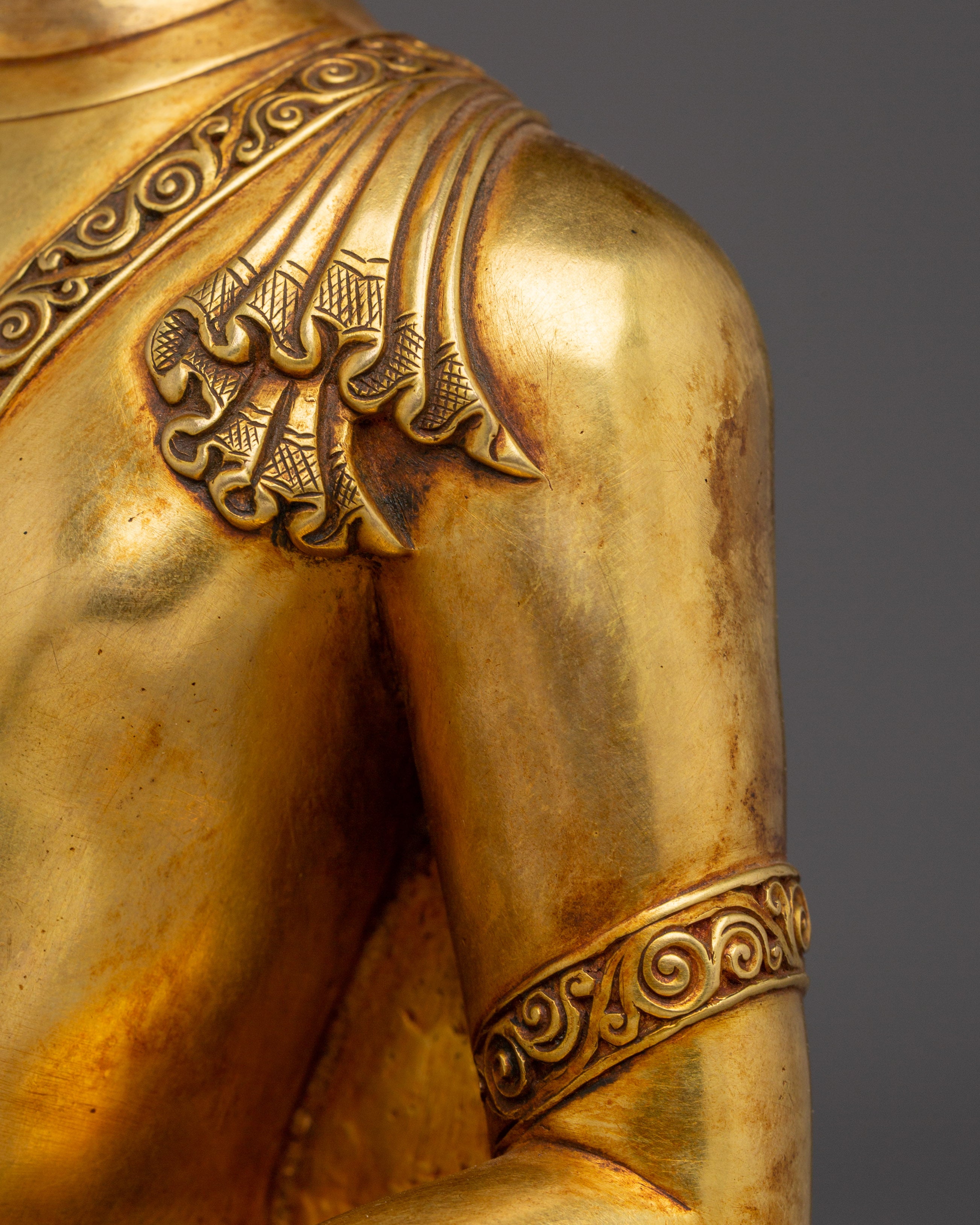 Supreme Healer Medicine Buddha Golden Statue for Healing and Meditation