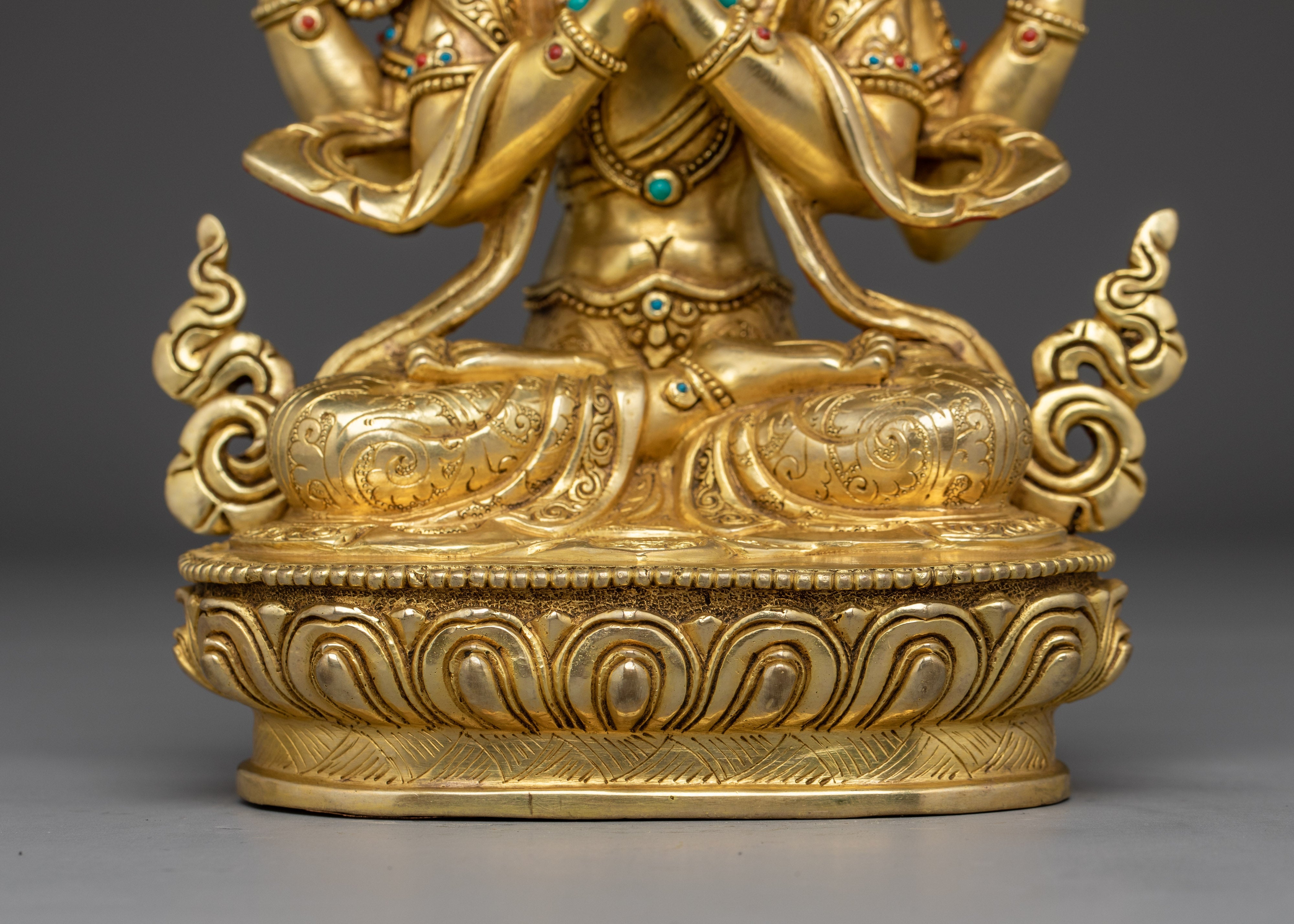 Himalayan Four-Armed Chenrezig Statue | Embodiment of Compassion