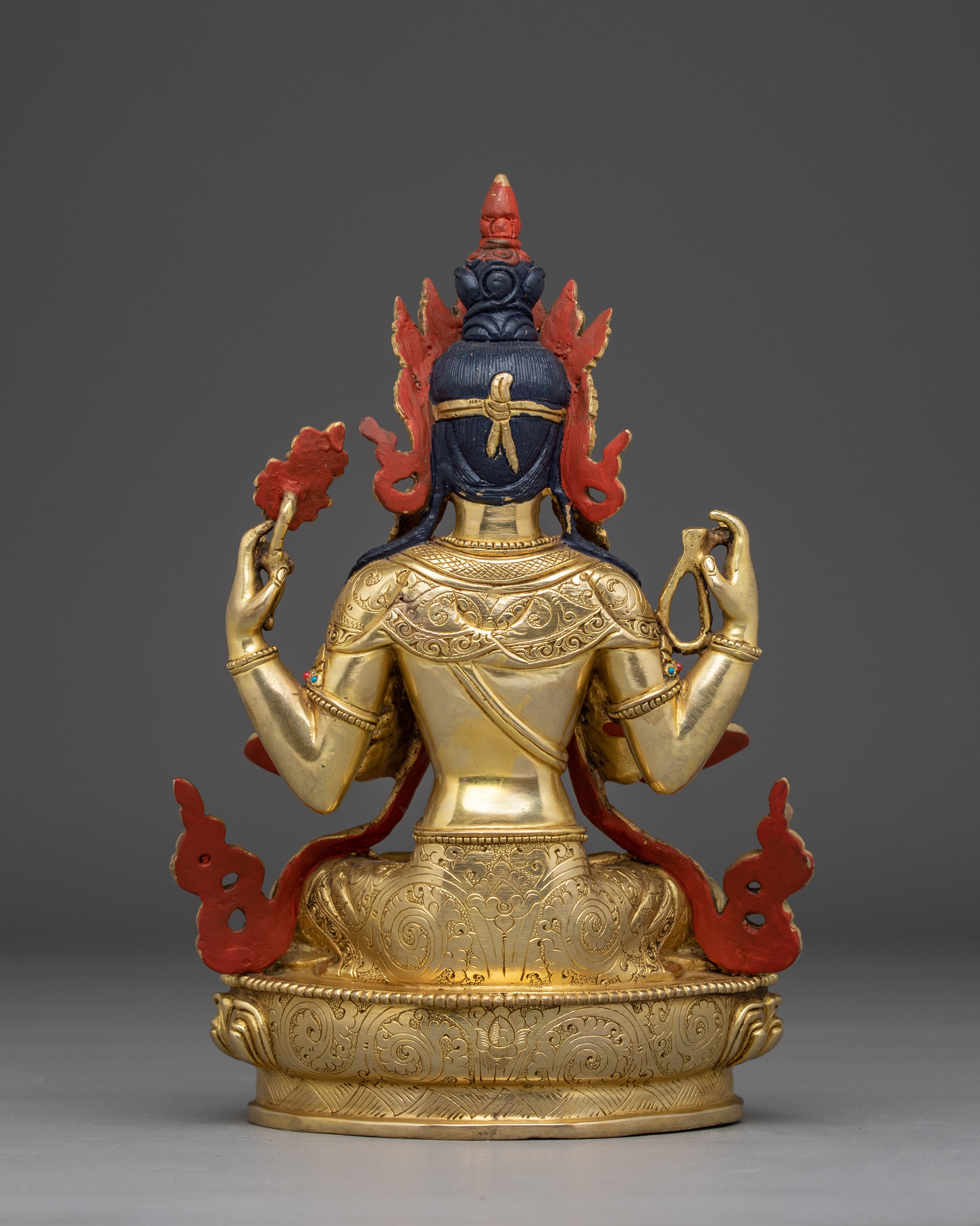 Himalayan Four-Armed Chenrezig Statue | Embodiment of Compassion