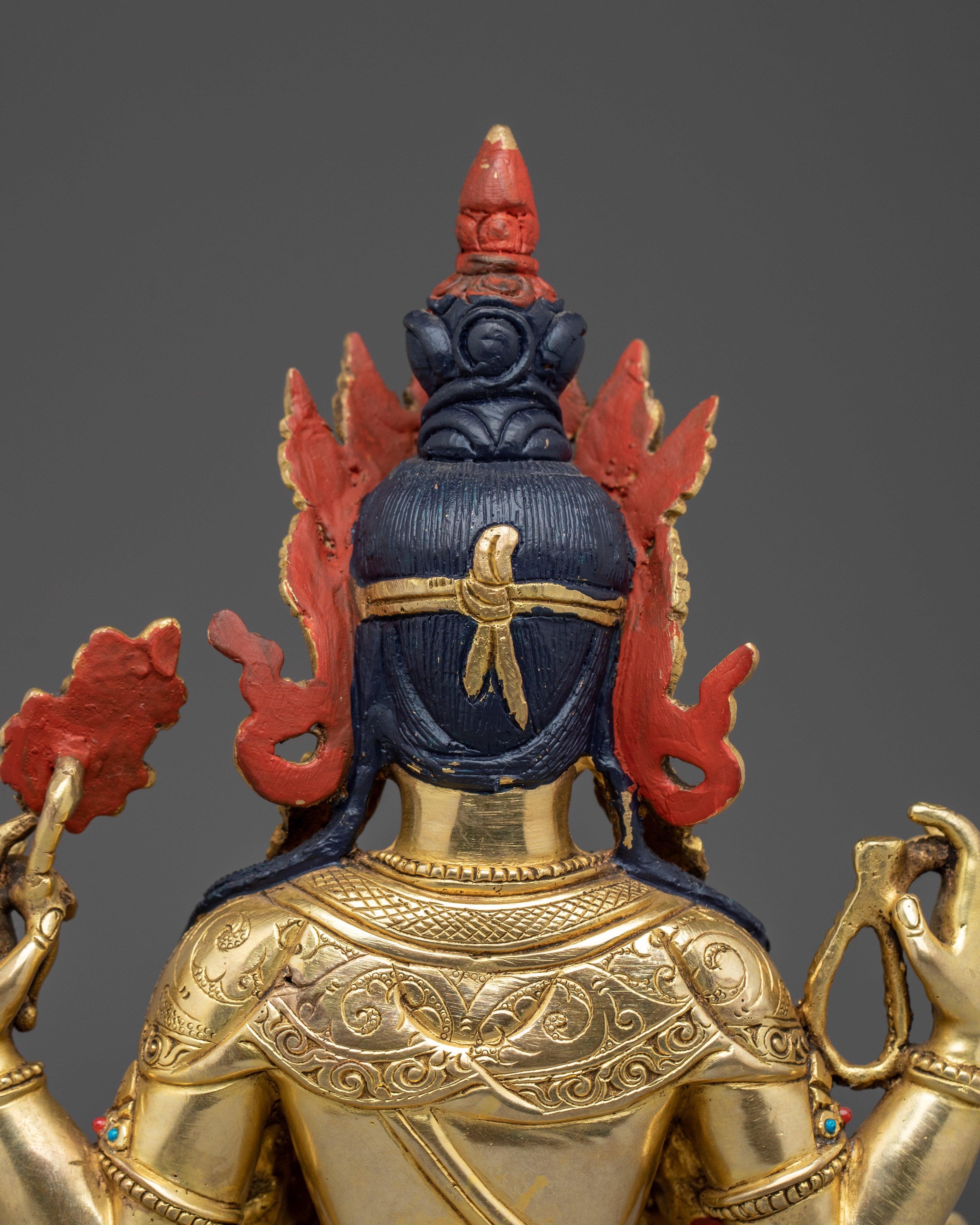 Himalayan Four-Armed Chenrezig Statue | Embodiment of Compassion