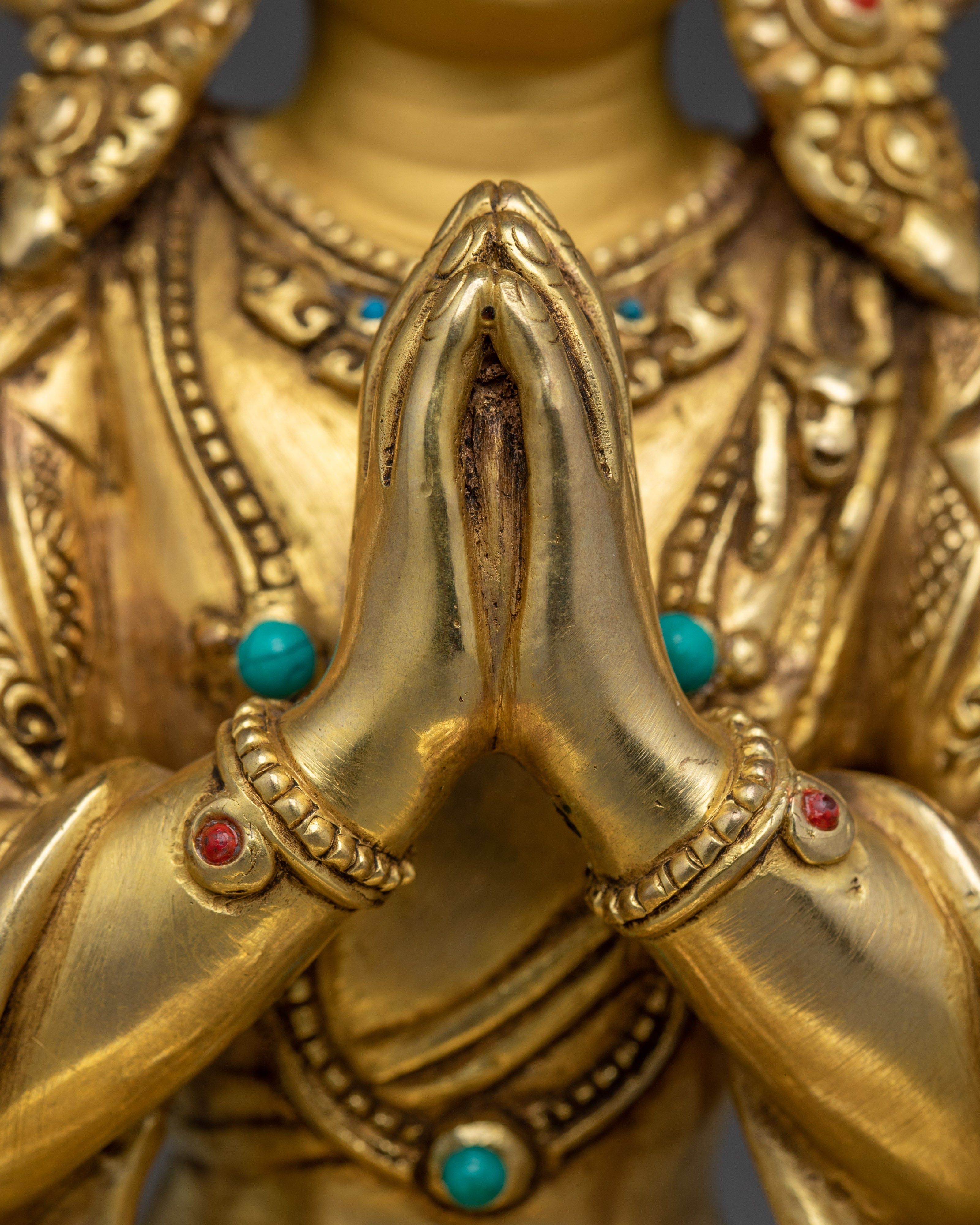 Himalayan Four-Armed Chenrezig Statue | Embodiment of Compassion