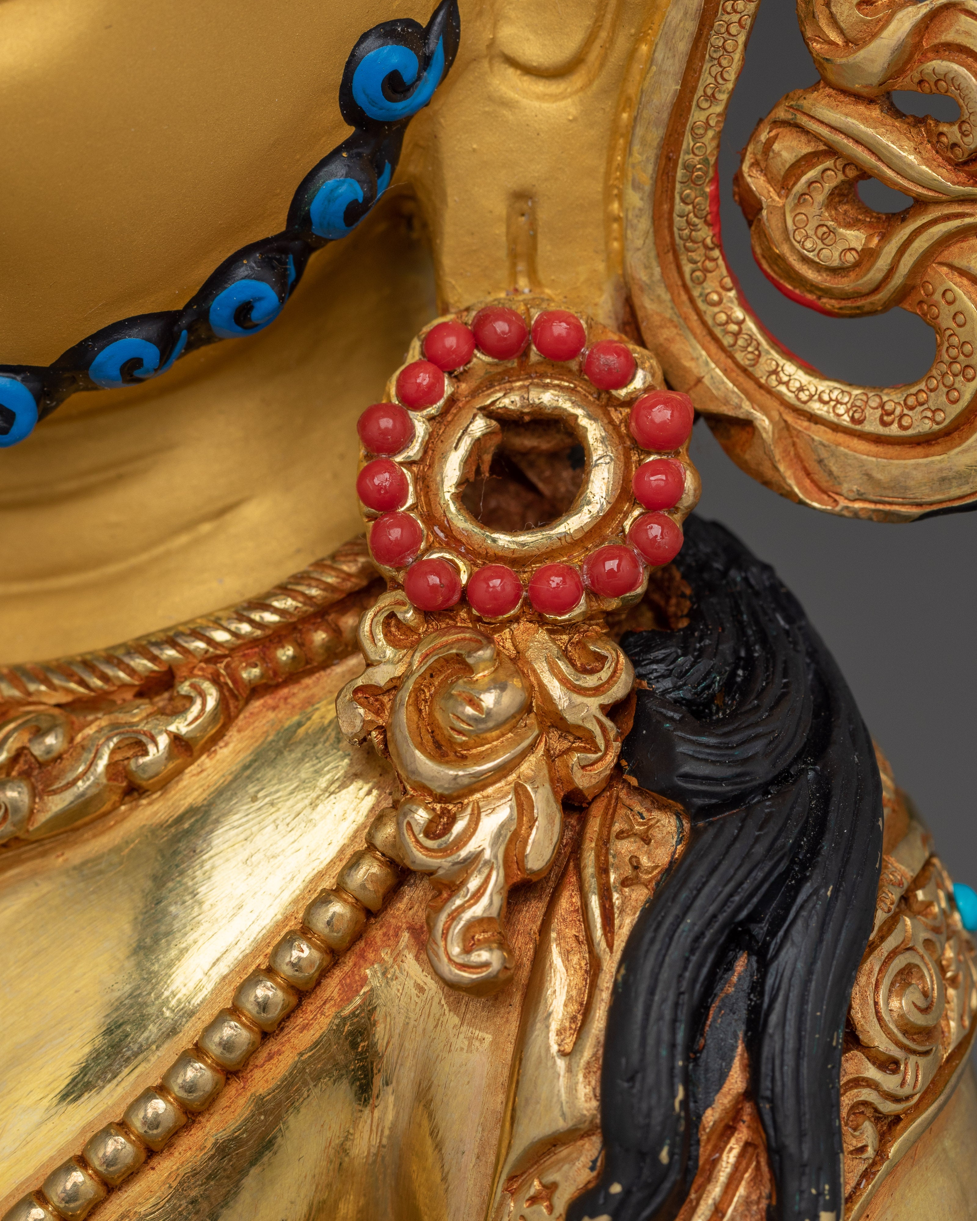 Handmade Dzambhala statue with a Copper Body | Symbol of Wealth and Prosperity