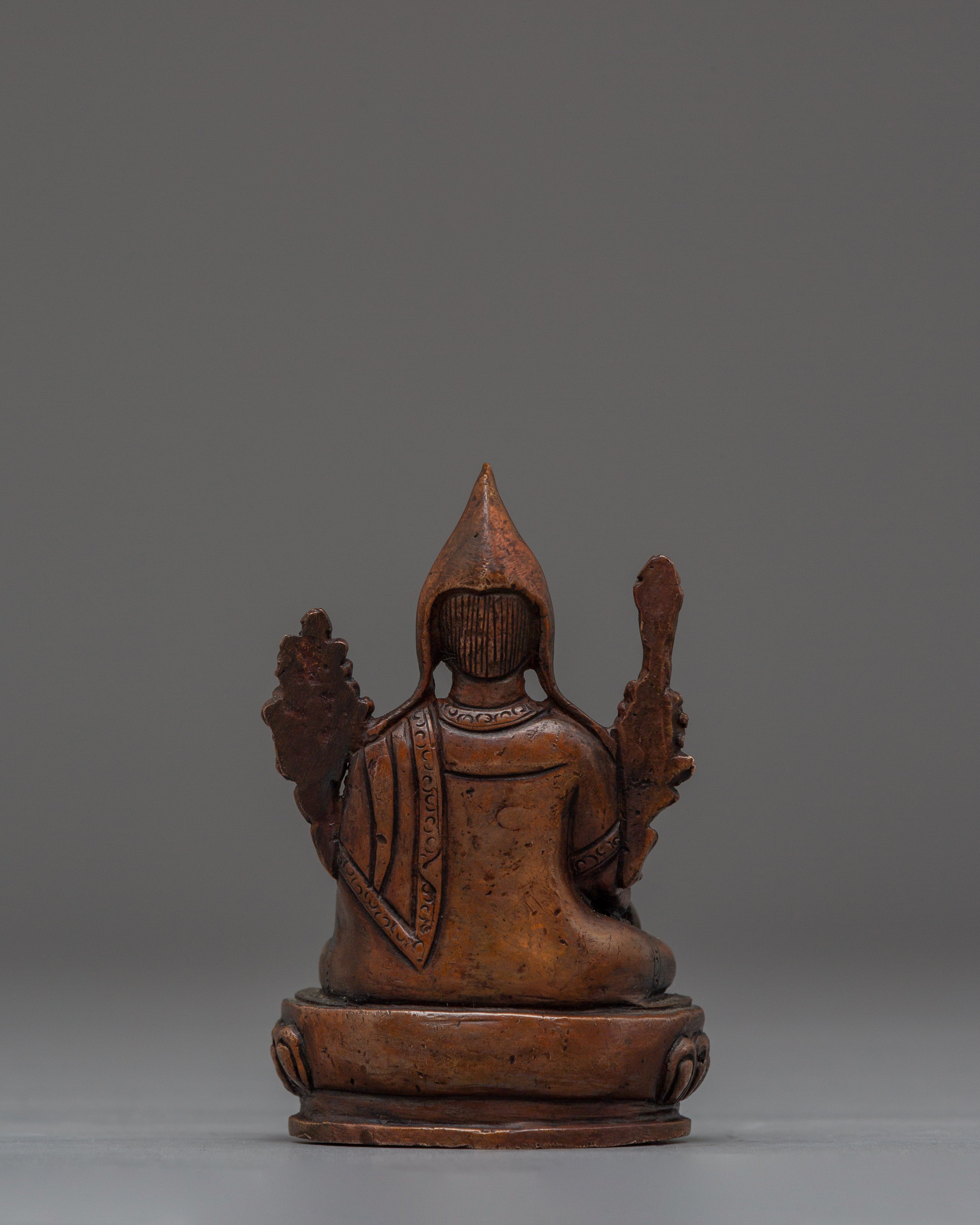 Oxidized Copper Longchenpa Statue | Tibetan Scholar Yogi