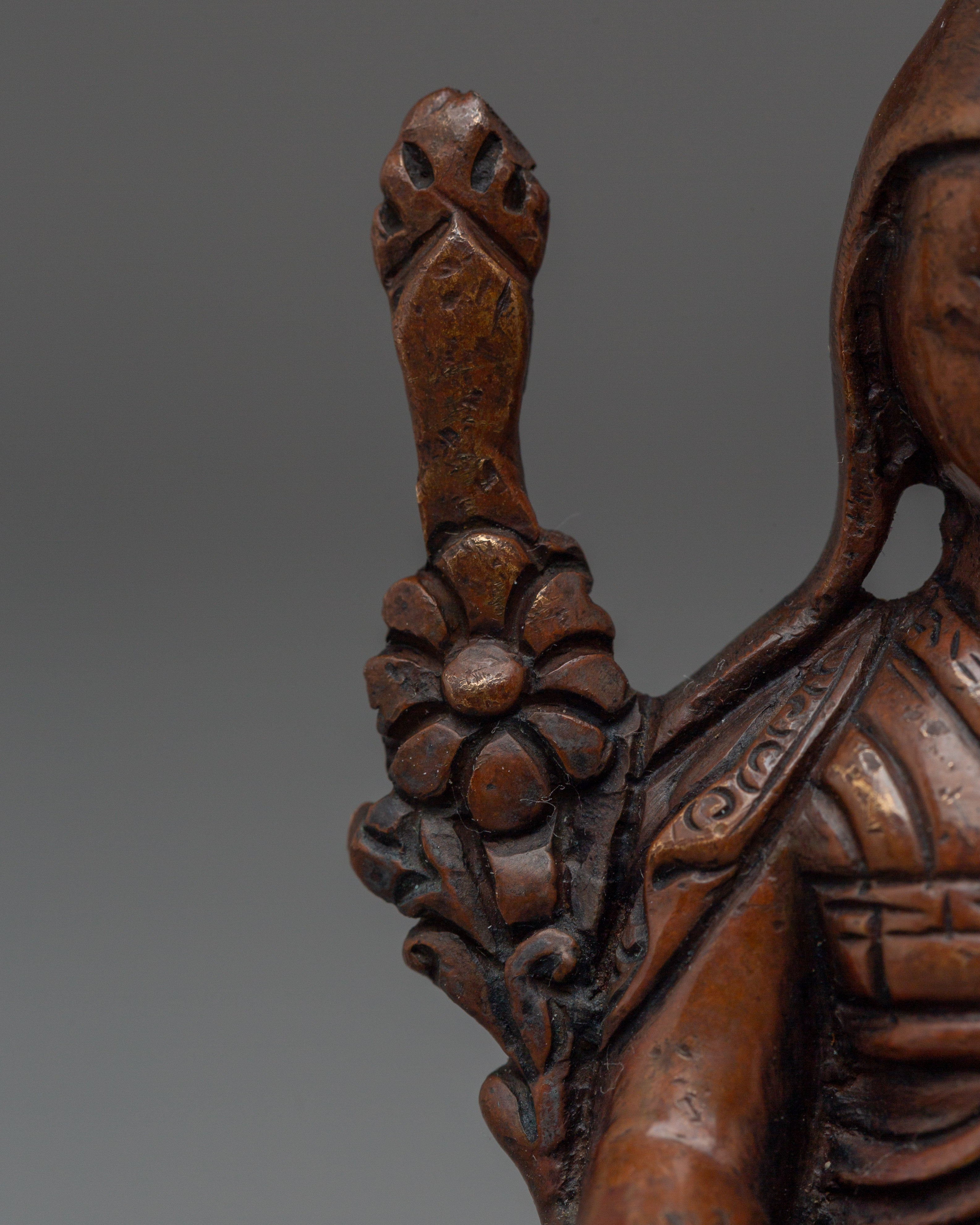 Oxidized Copper Longchenpa Statue | Tibetan Scholar Yogi