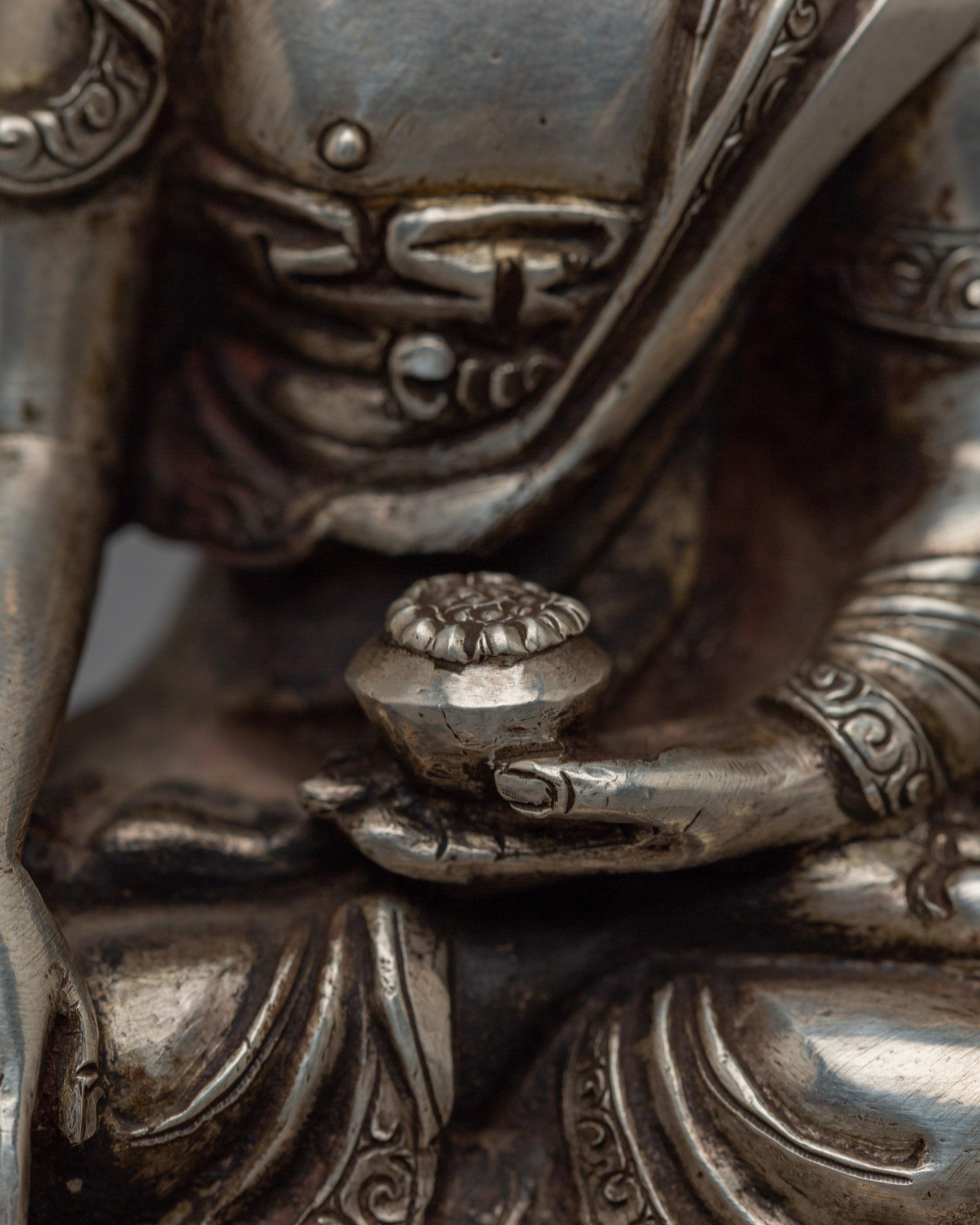 Silver Gautama Buddha Statue | Dharma Teacher Shakyamuni Buddha