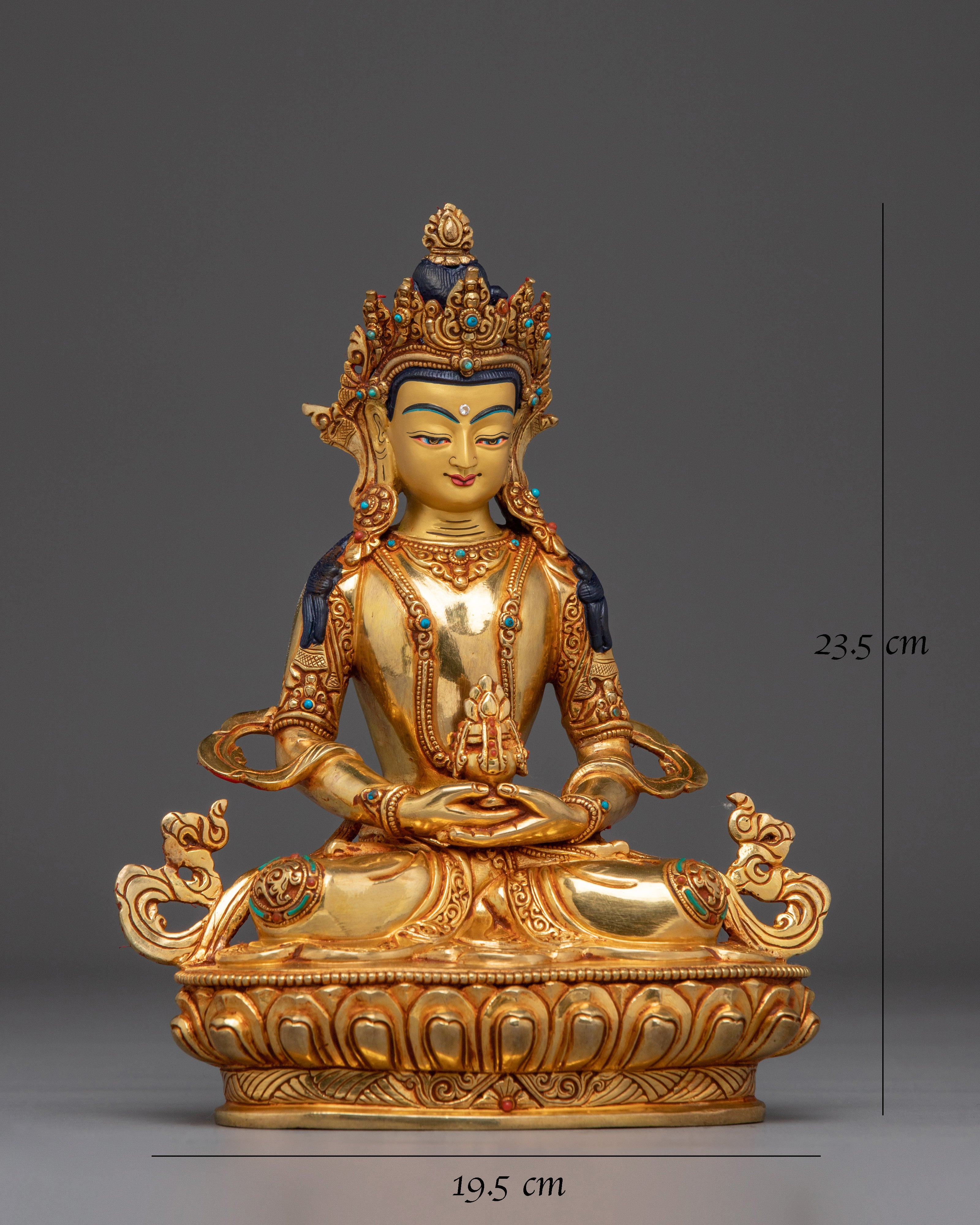 Peaceful Amitayus Handmade Statue | Buddhist Spiritual Artwork