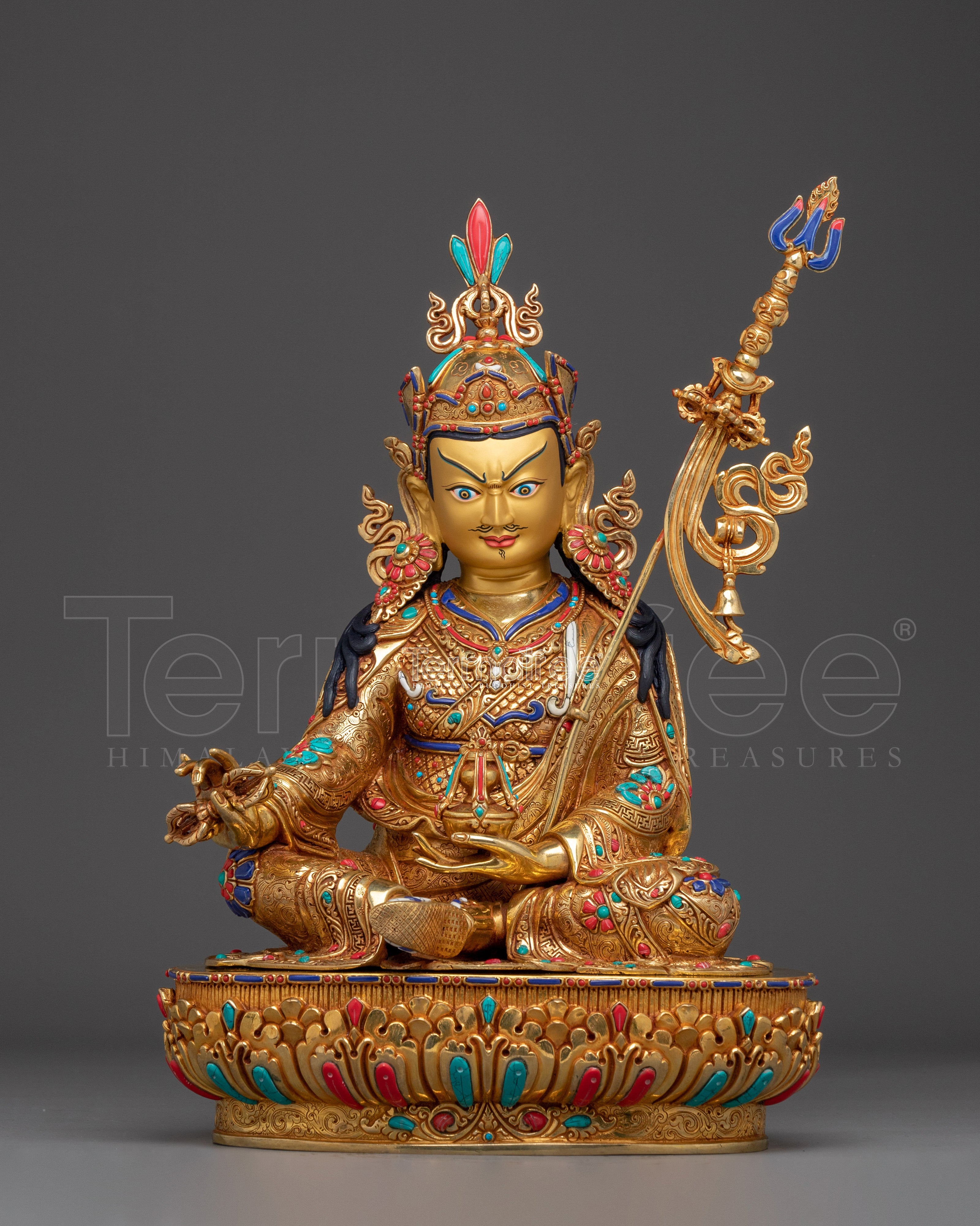 Handmade Himalayan Padmasambhava Sculpture | Tantric Master