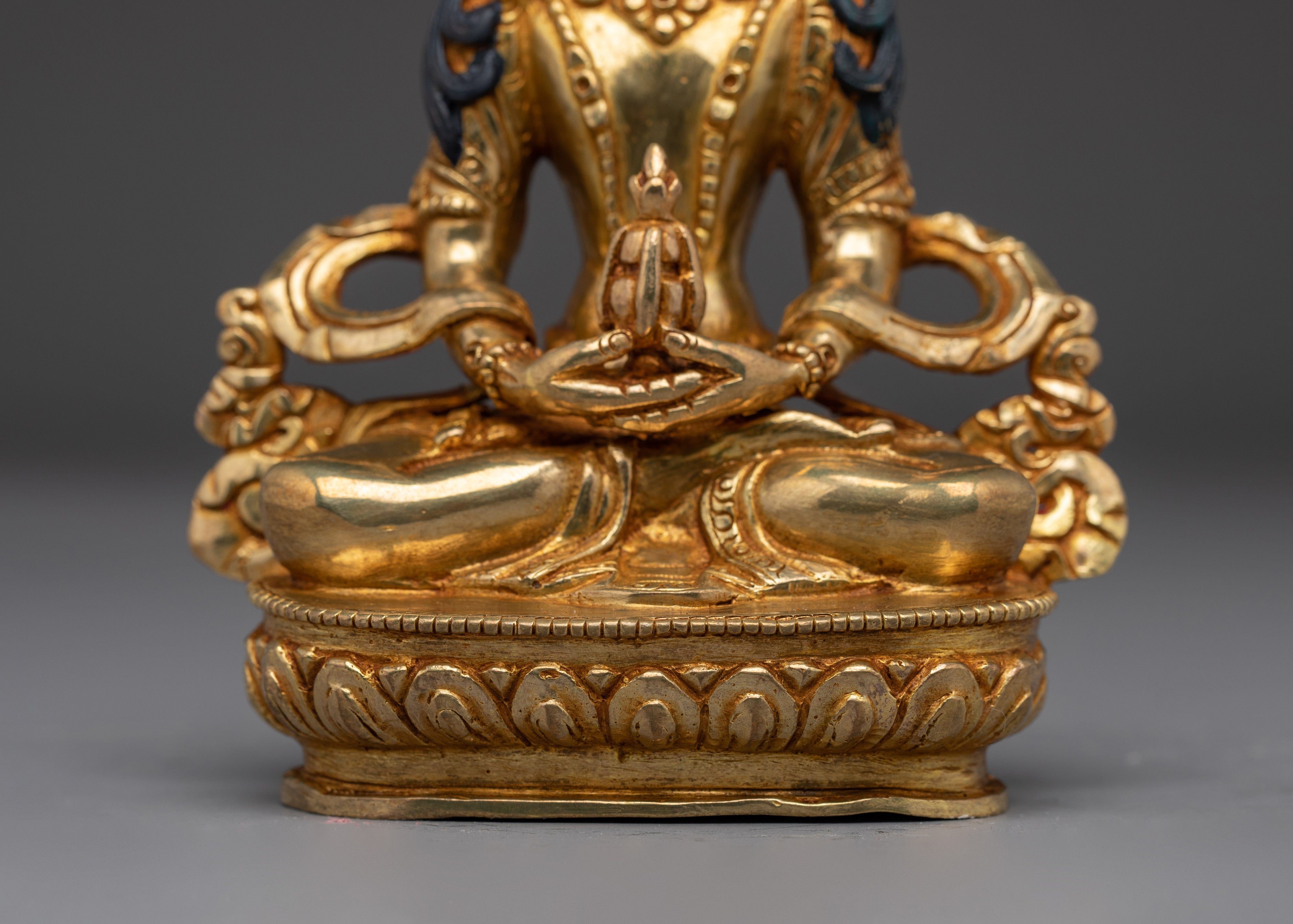 Himalayan Serene Amitayus Golden Statue | Buddha of Long-life