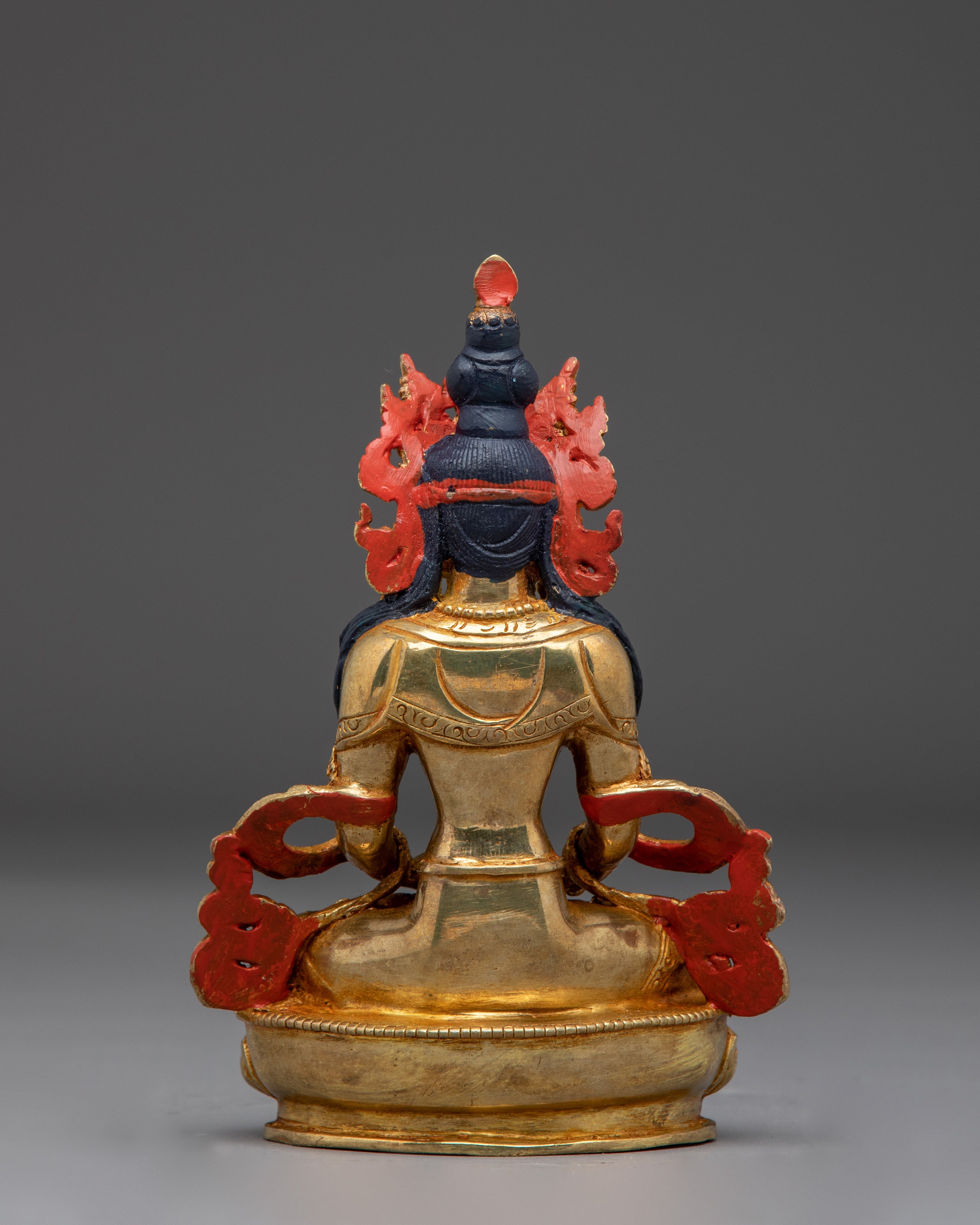 Himalayan Serene Amitayus Golden Statue | Buddha of Long-life