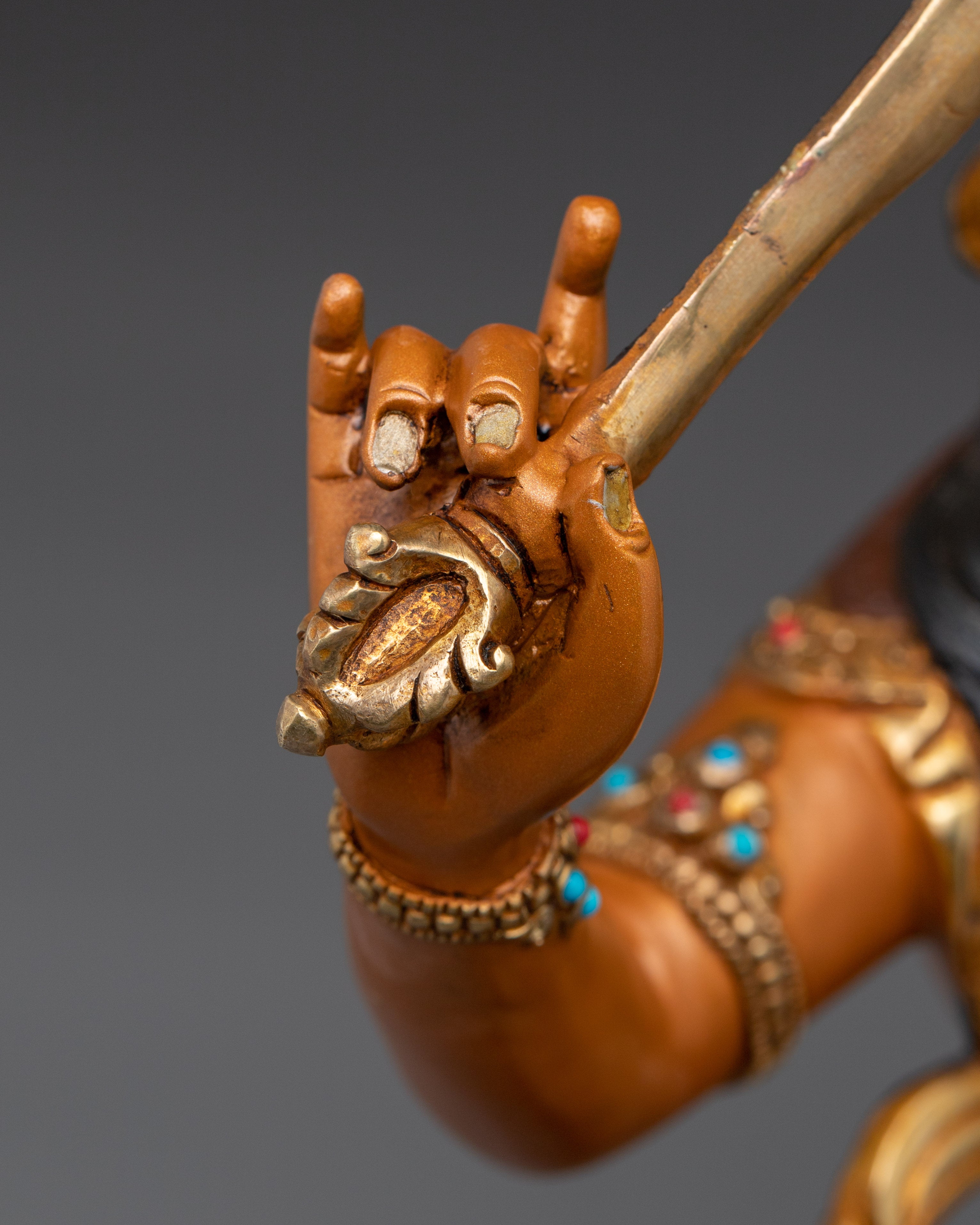 Tibetan Ultimate Wisdom Deity Manjushri Figurine | Himalayan Spiritual Artwork