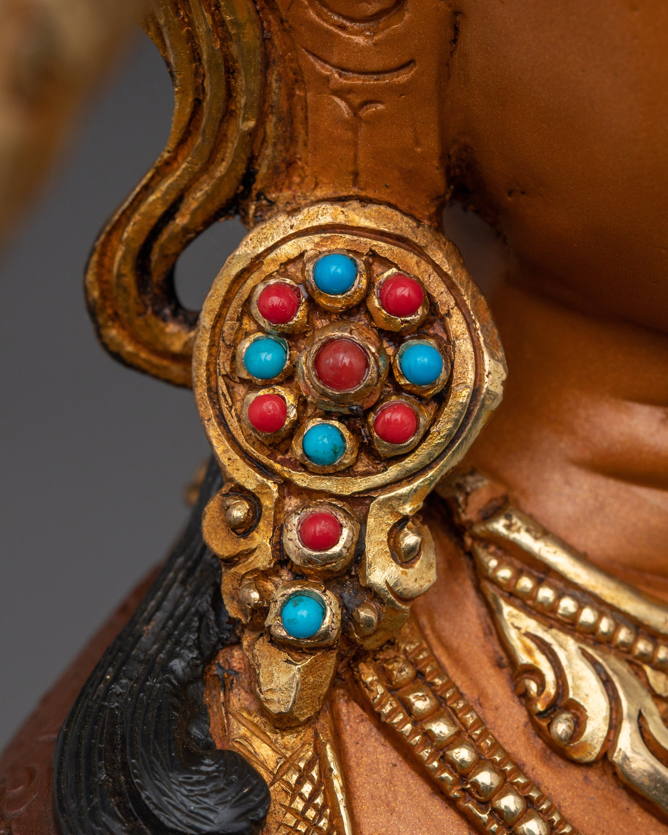 Tibetan Ultimate Wisdom Deity Manjushri Figurine | Himalayan Spiritual Artwork