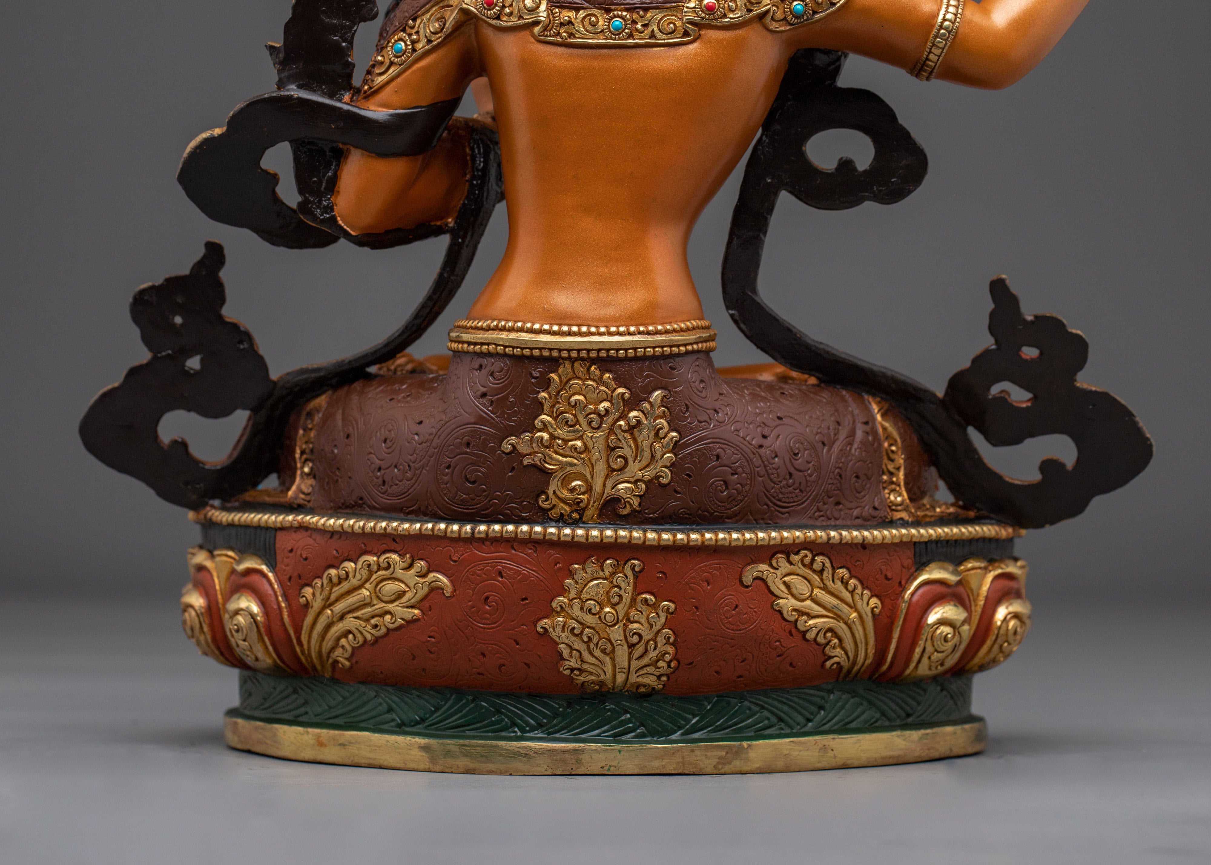 Tibetan Ultimate Wisdom Deity Manjushri Figurine | Himalayan Spiritual Artwork