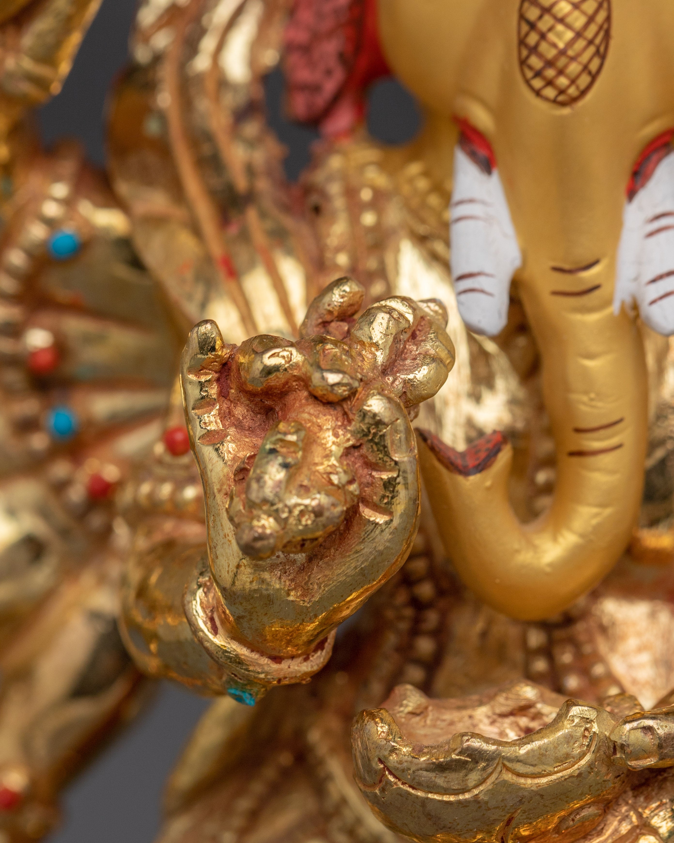 Multi-armed Ganesha Statue | Embodiment of Intelligence and Wisdom