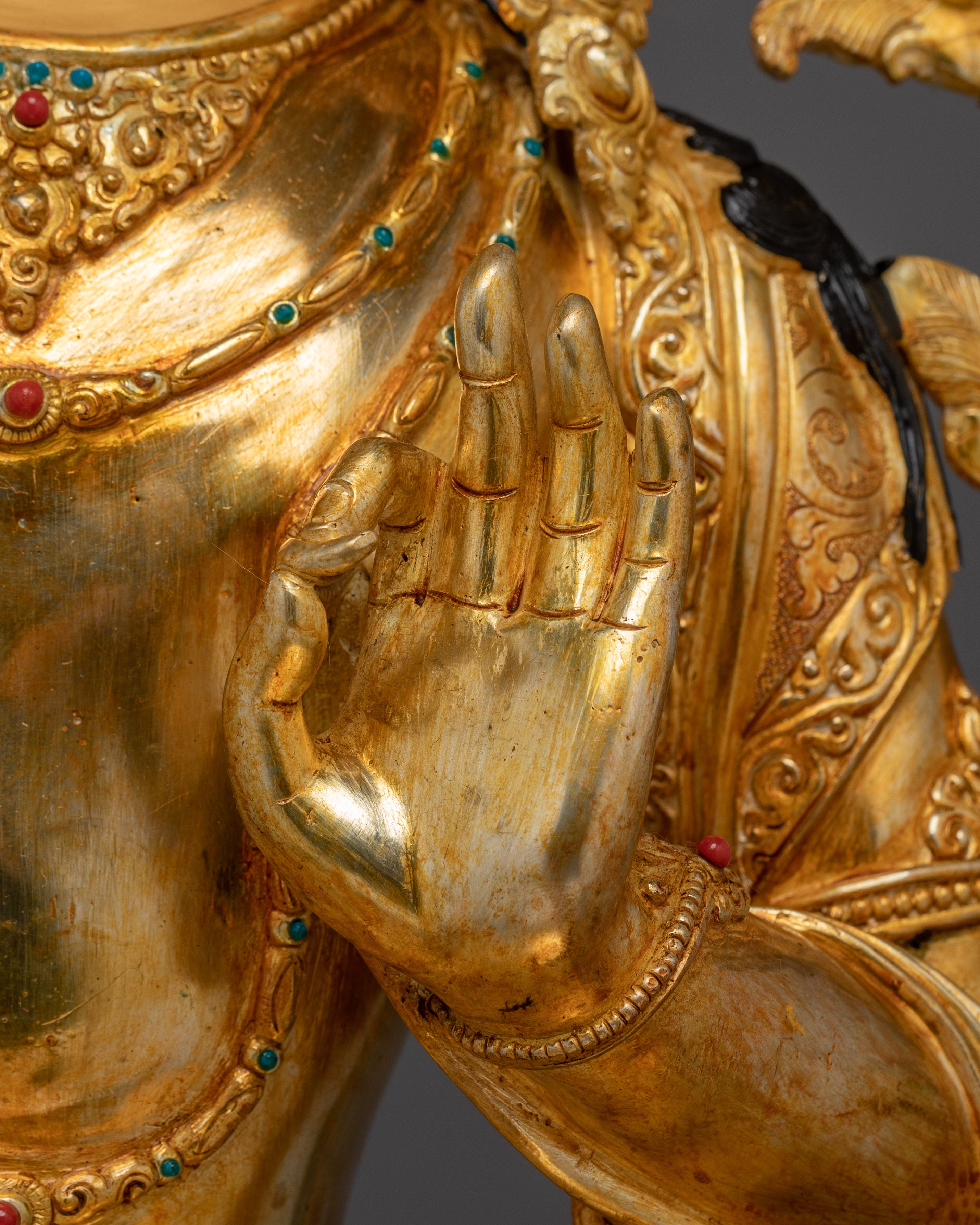 Wisdom Deity Manjushri Artwork | Himalayan Spiritual Figurine