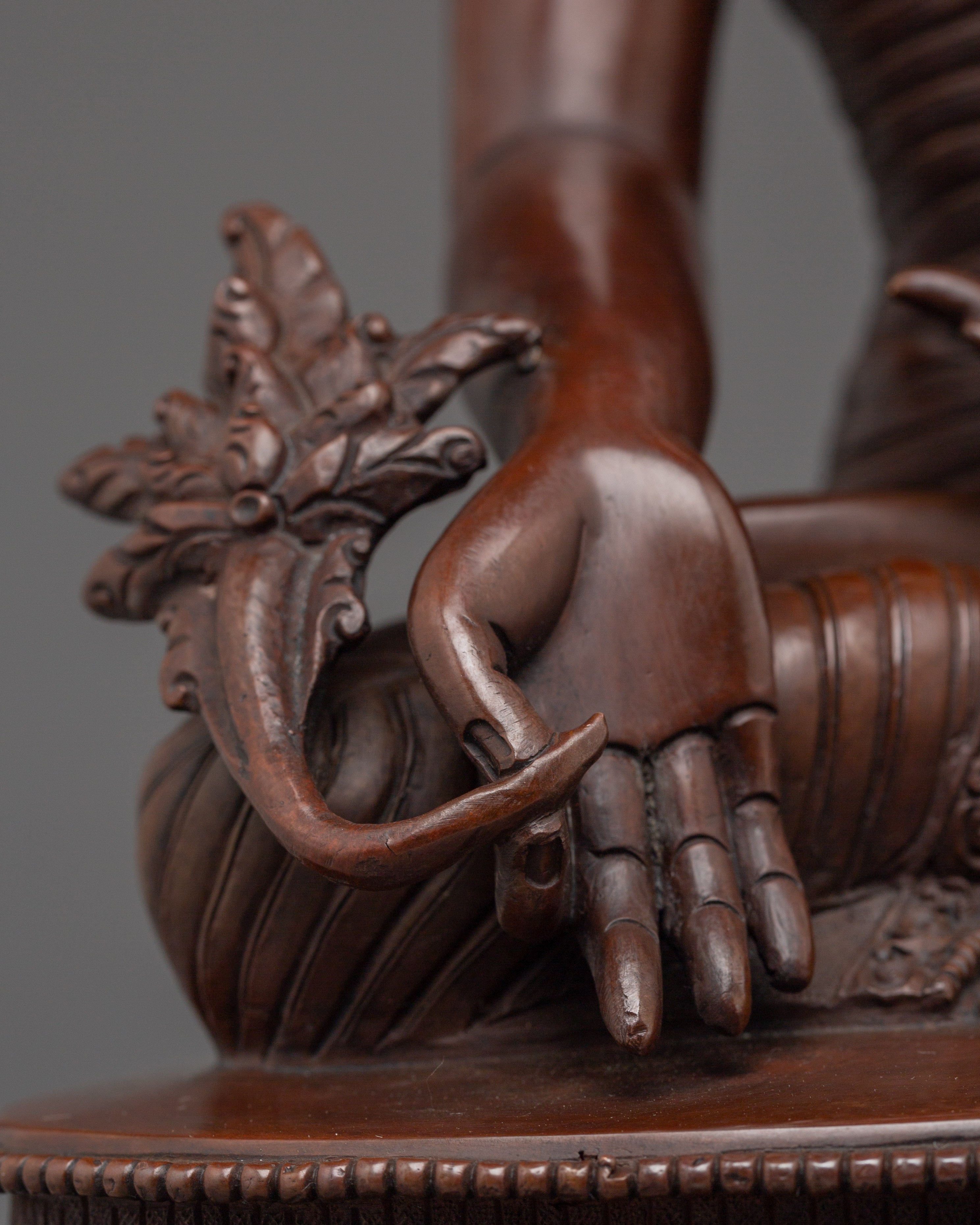 Oxidized Copper Buddha Trinity Statue | Three Enlightened Being