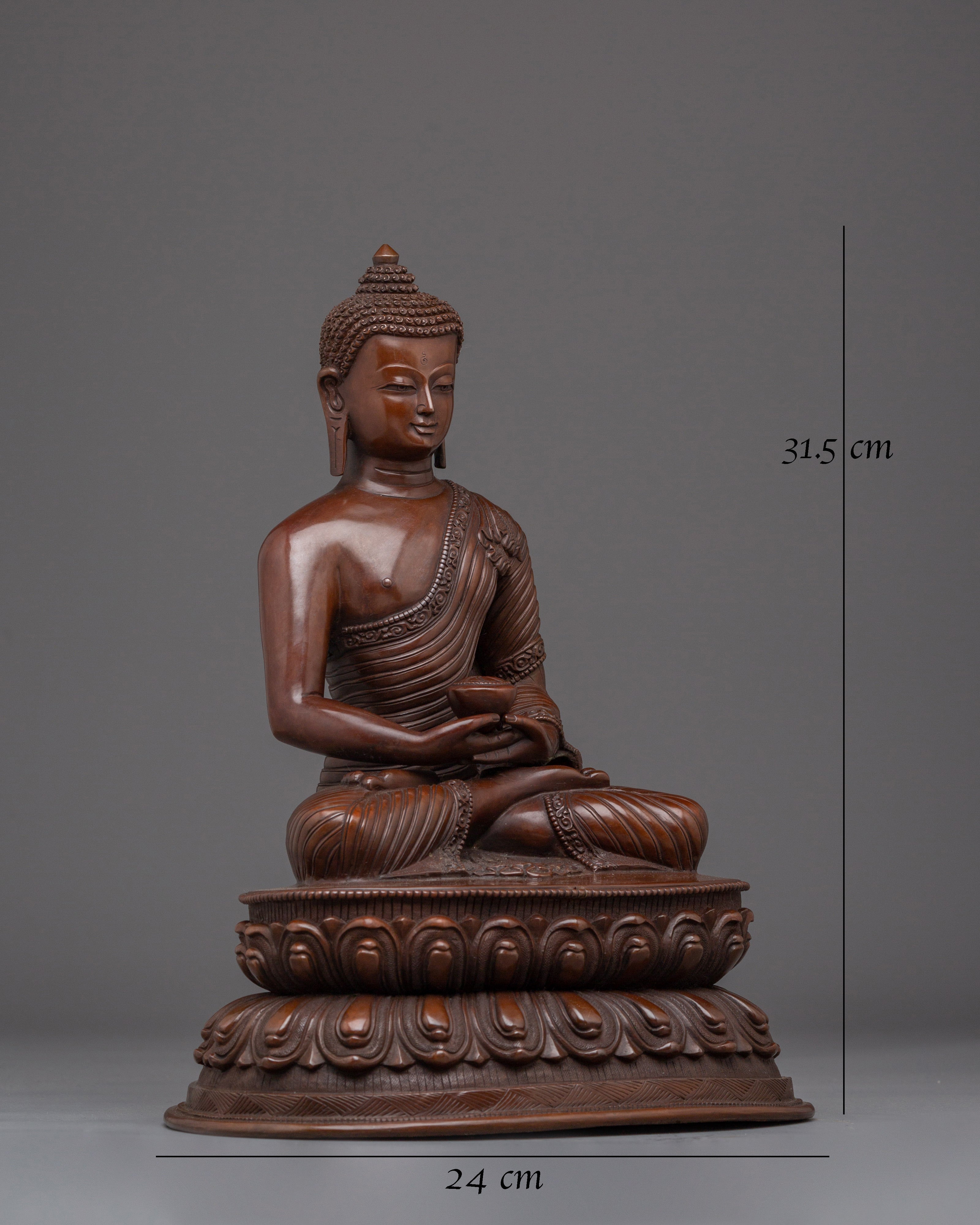 Oxidized Statue of Amitabha Buddha 