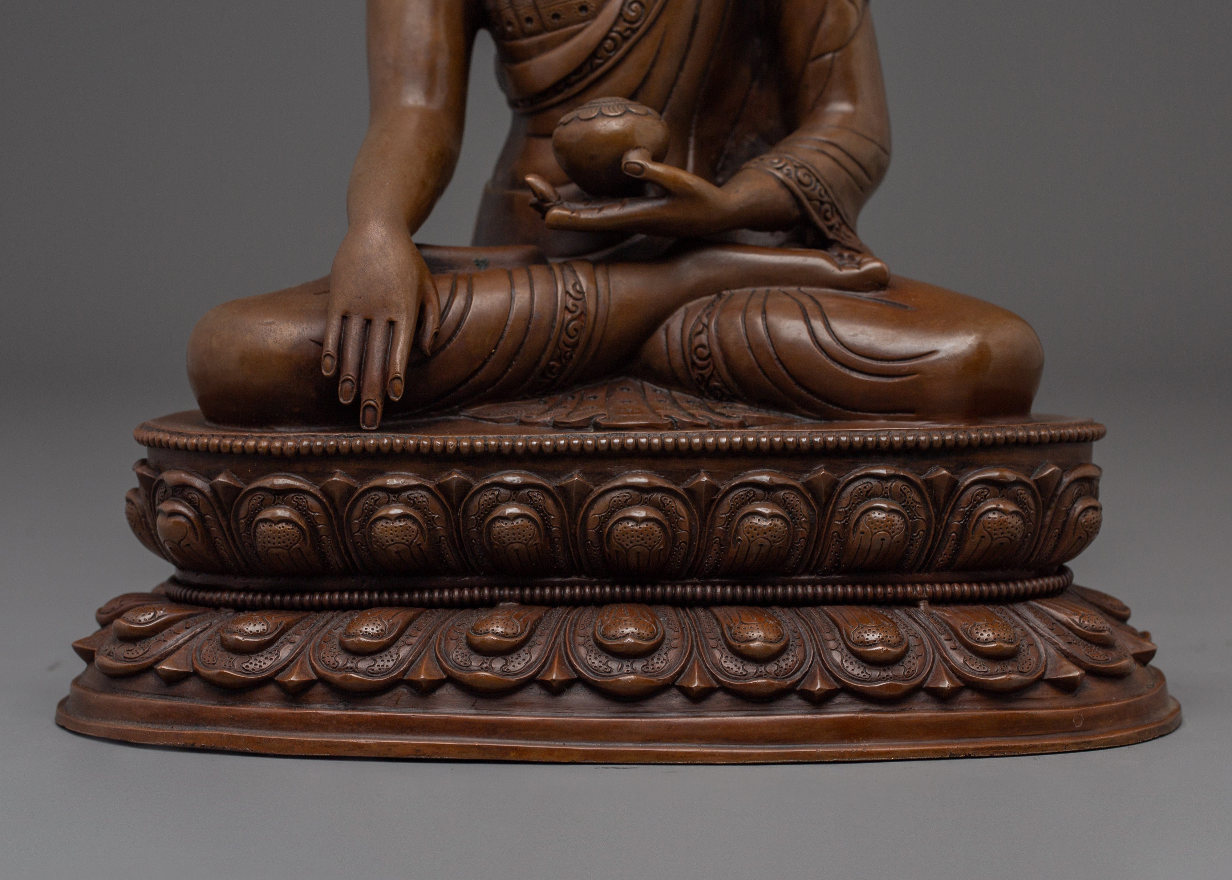 Shakyamuni Buddha Oxidized Copper Sculpture | Symbol of Enlightenment