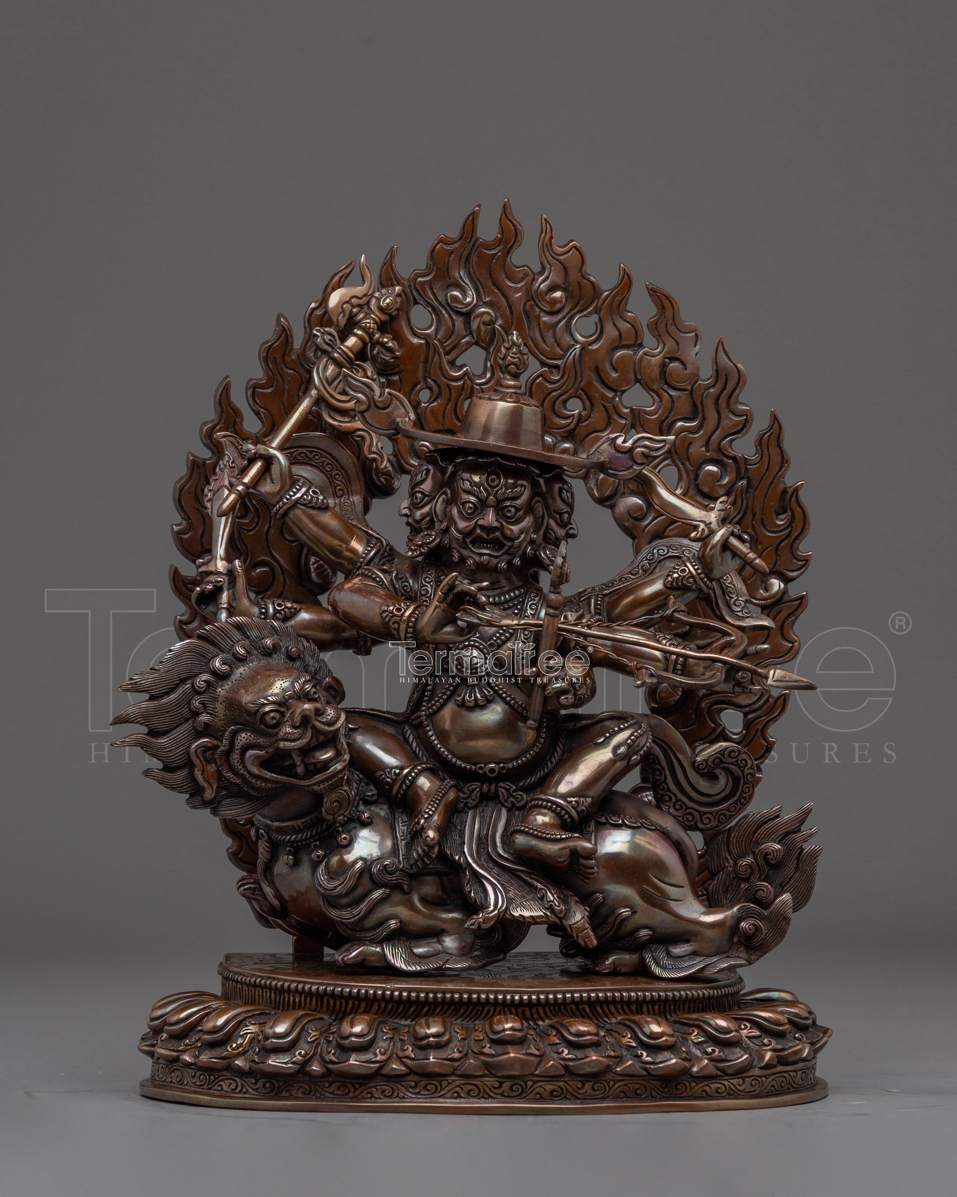 Pehar Gyalpo Copper Statue | Buddhist Worldly Protector