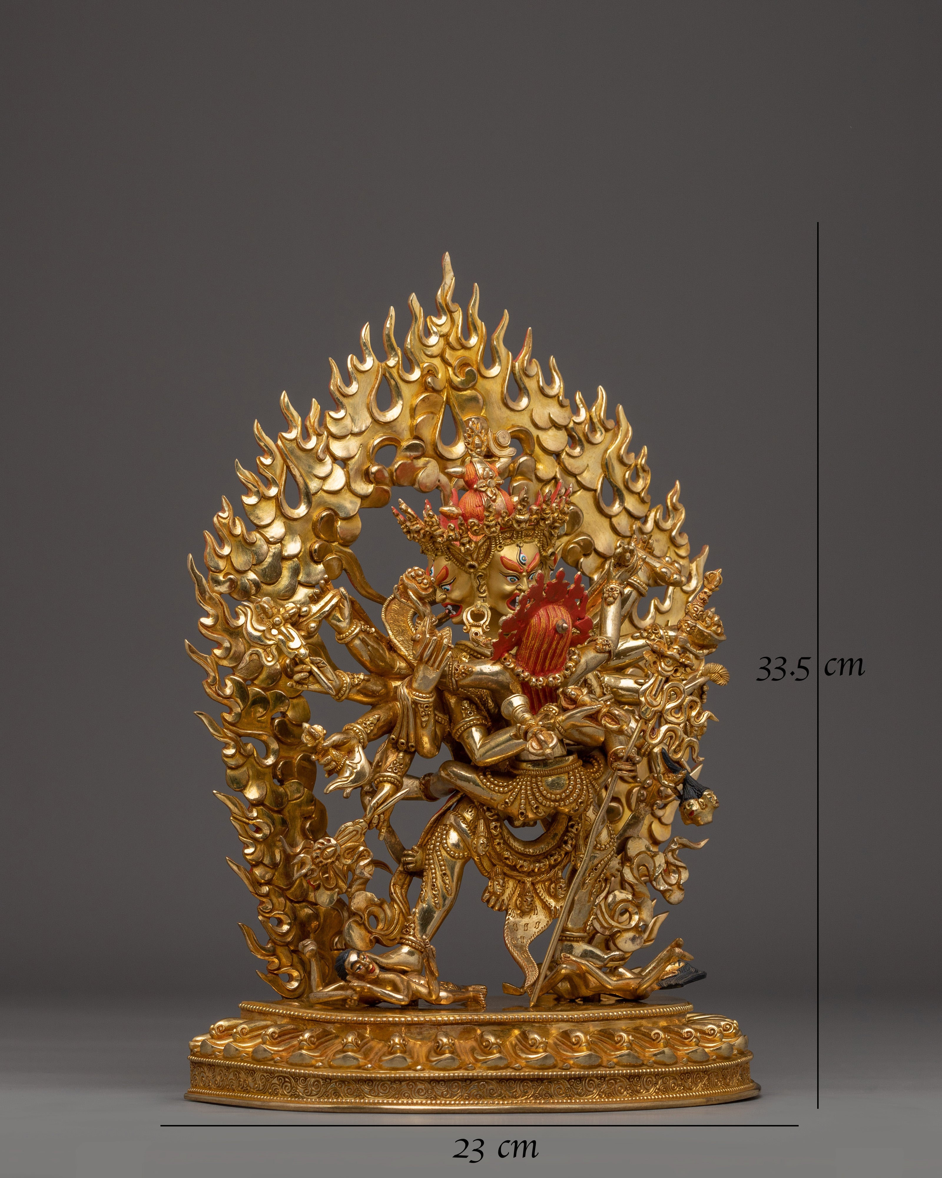 Copper Sculpture Gold Gilded Chakrasambhara