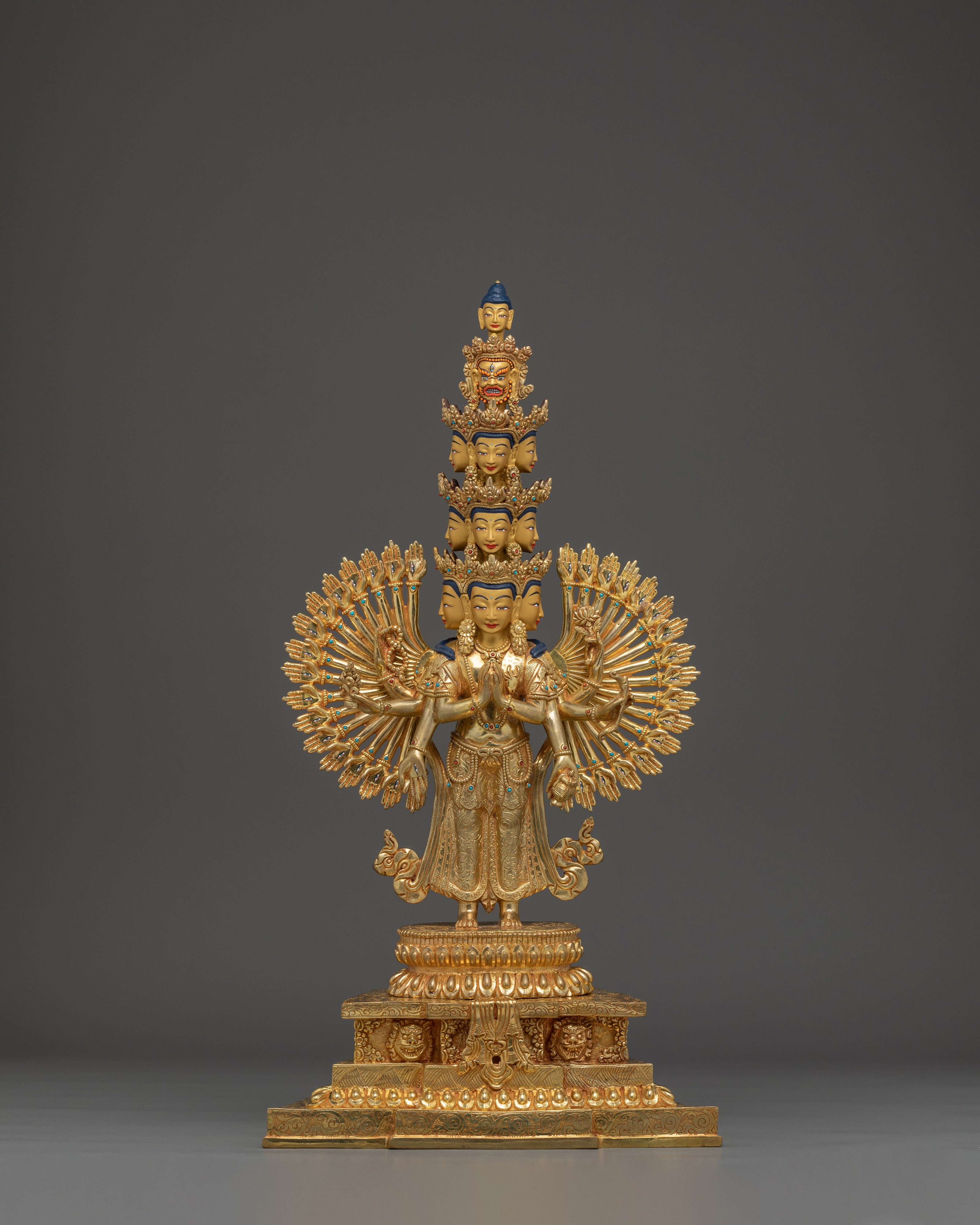1000 Armed Chenrezig, Lord Of Compassion | Tibetan Buddhist Icon