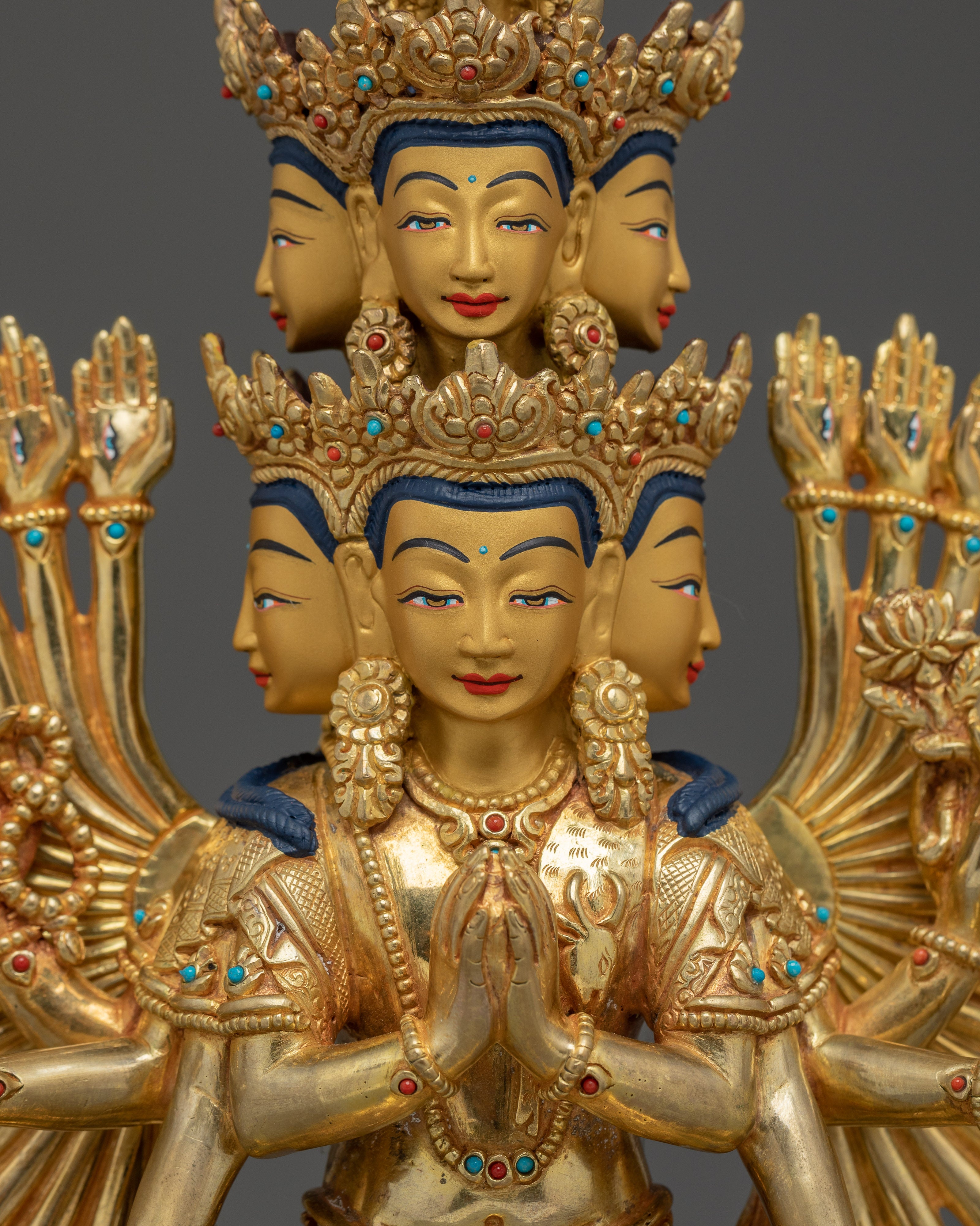 1000 Armed Chenrezig, Lord Of Compassion | Tibetan Buddhist Icon