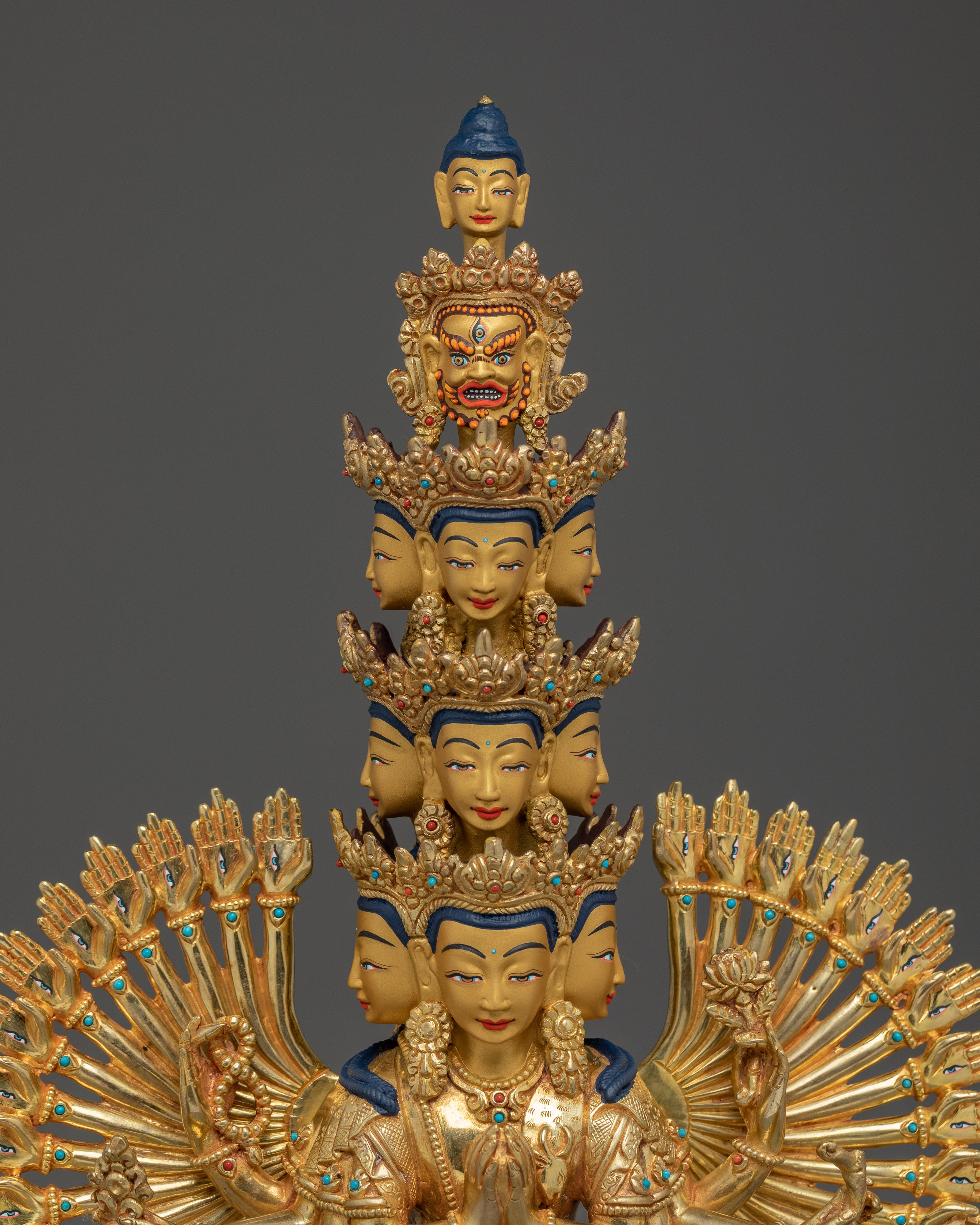 1000 Armed Chenrezig, Lord Of Compassion | Tibetan Buddhist Icon